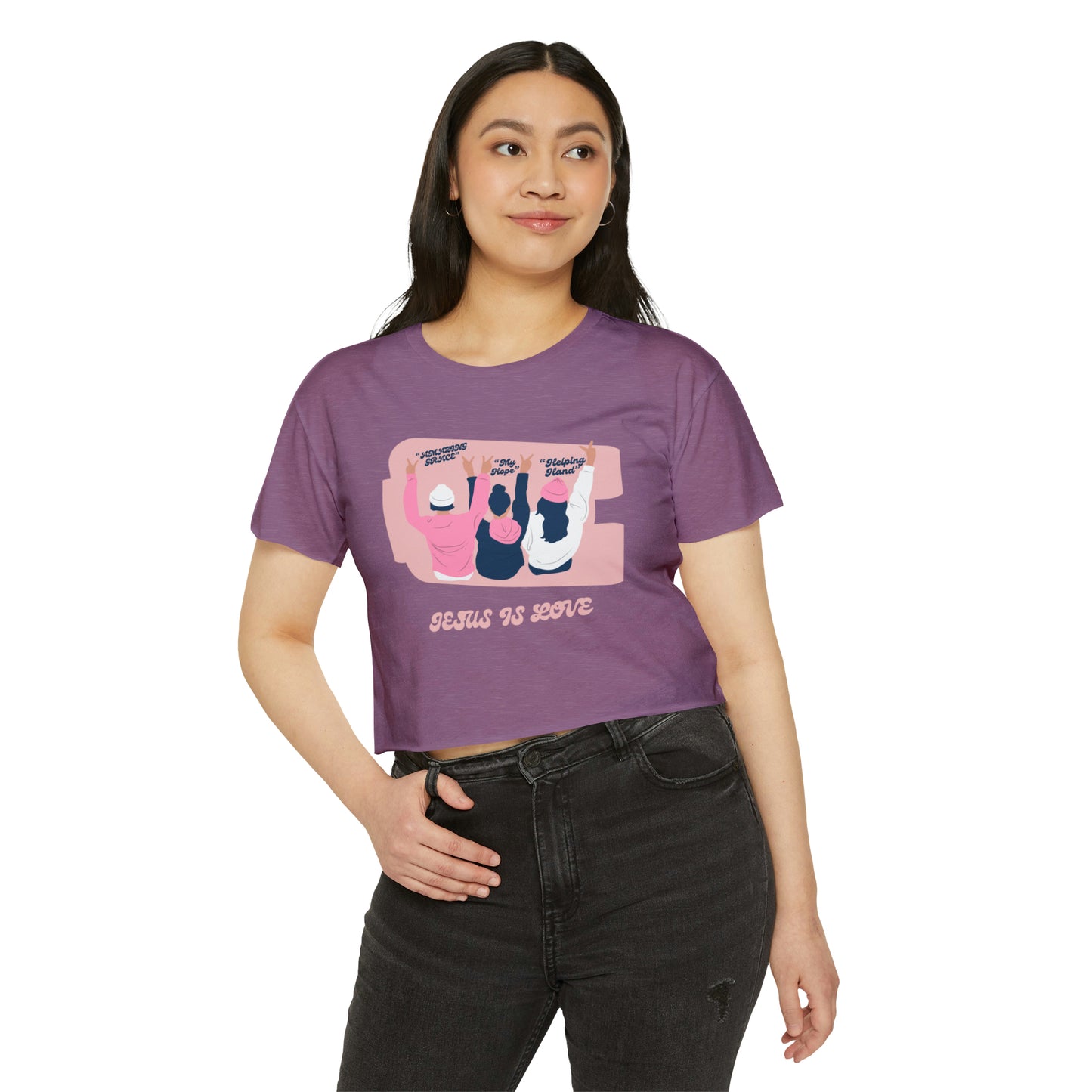 Jesus is Love Women's Festival Crop Top