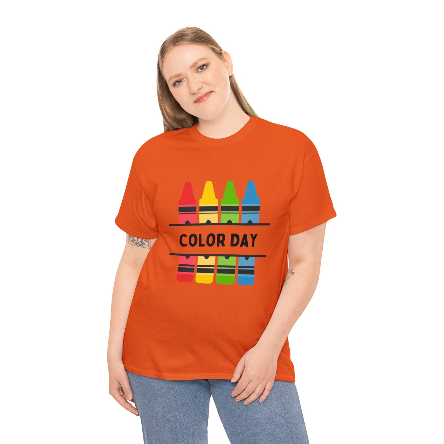 Color Day Unisex Heavy Cotton Tee Inspire Learning and Fun for Teachers and Children