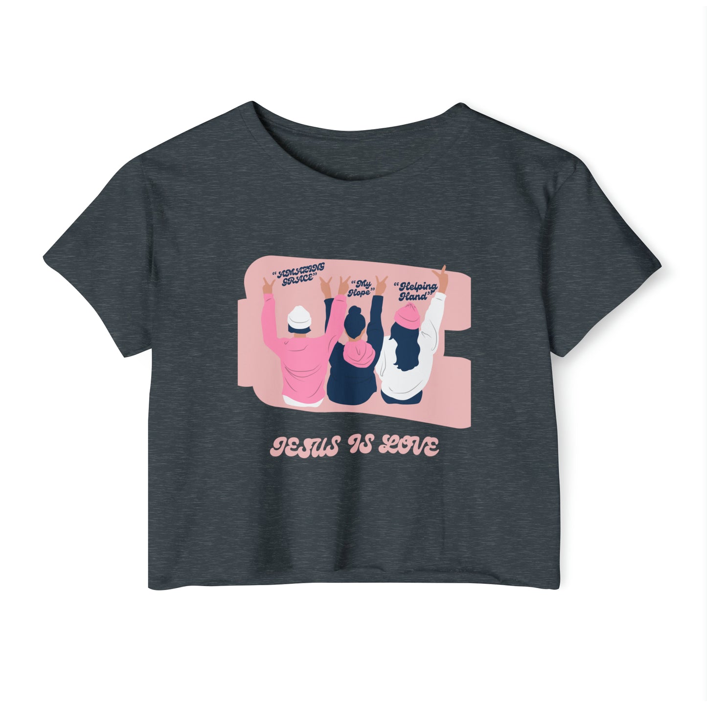 Jesus is Love Women's Festival Crop Top