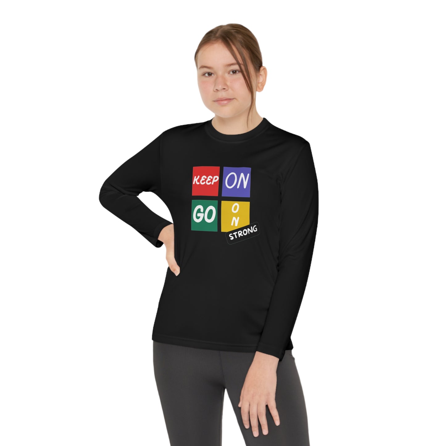 Keep Going Strong Youth Long Sleeve Competitor Tee
