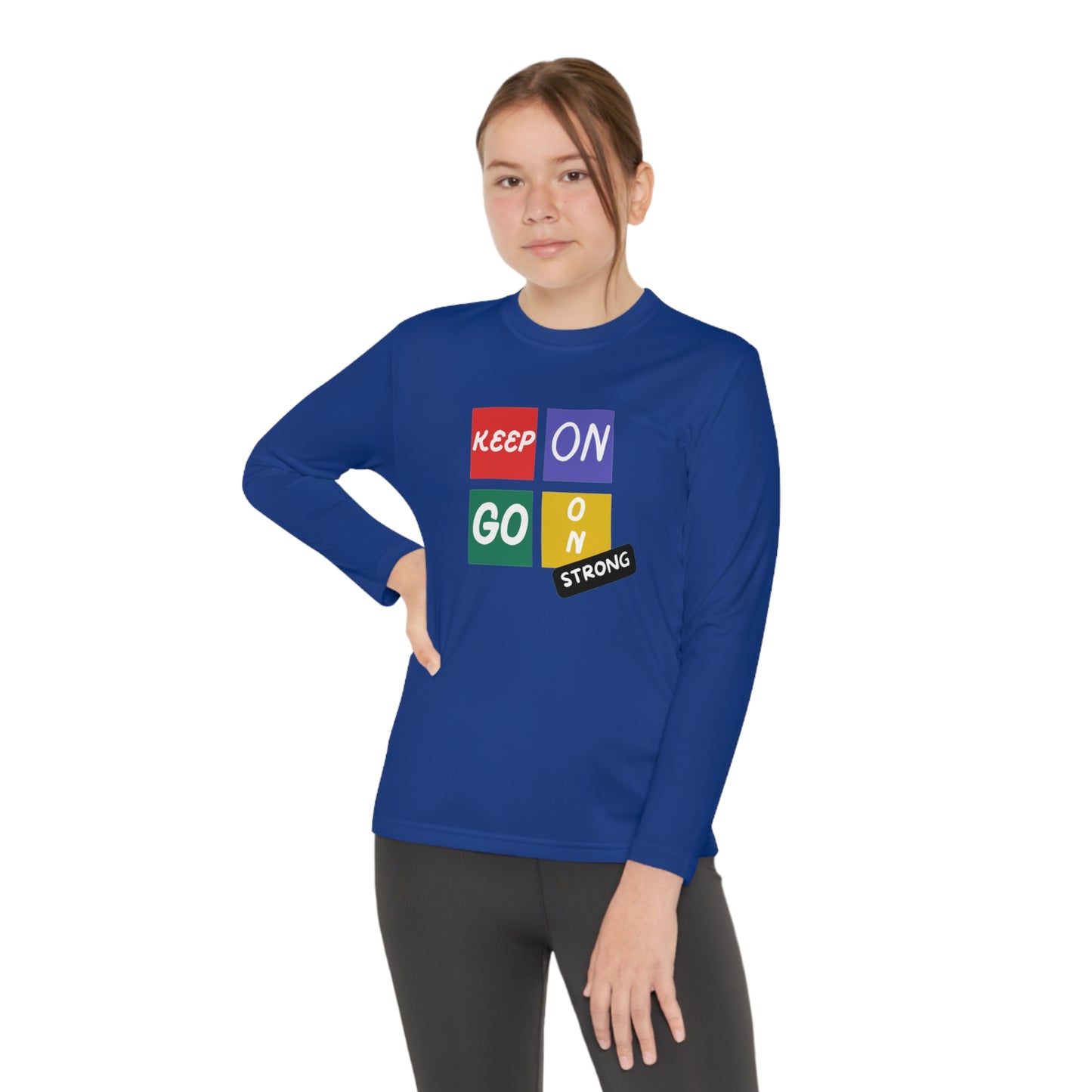 Keep Going Strong Youth Long Sleeve Competitor Tee