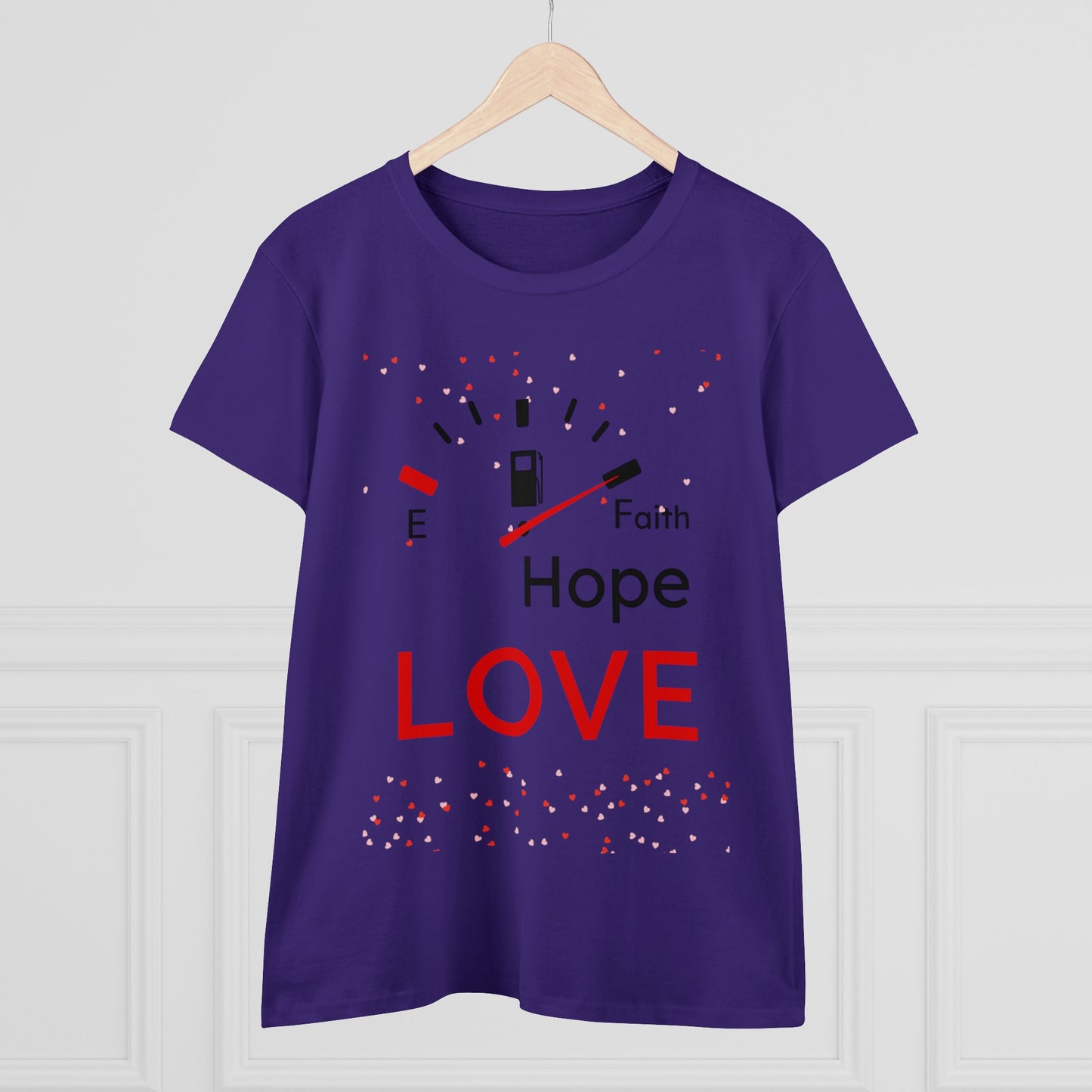 Faith Hope Love Fuel Women's Midweight Cotton Tee