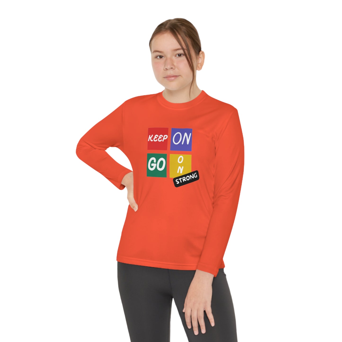 Keep Going Strong Youth Long Sleeve Competitor Tee
