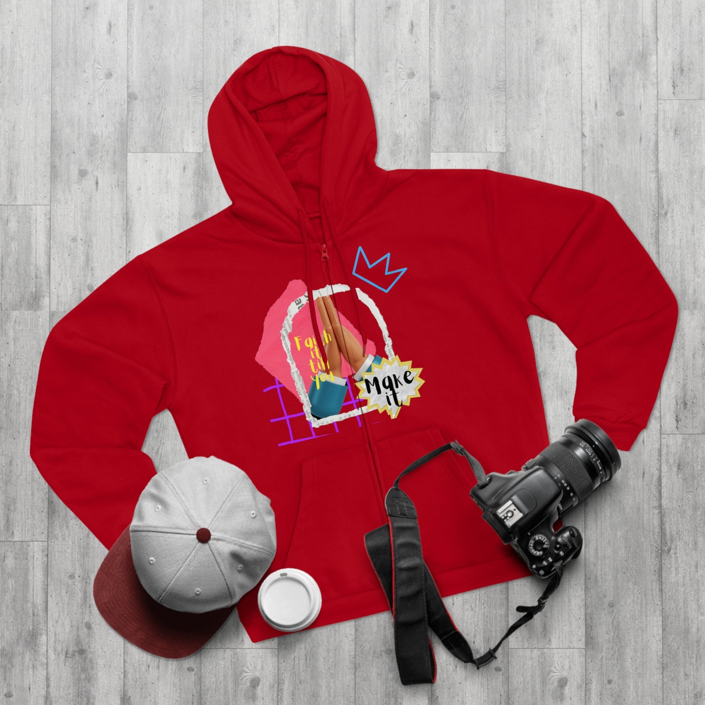Faith It Unisex Hooded Zip Sweatshirt