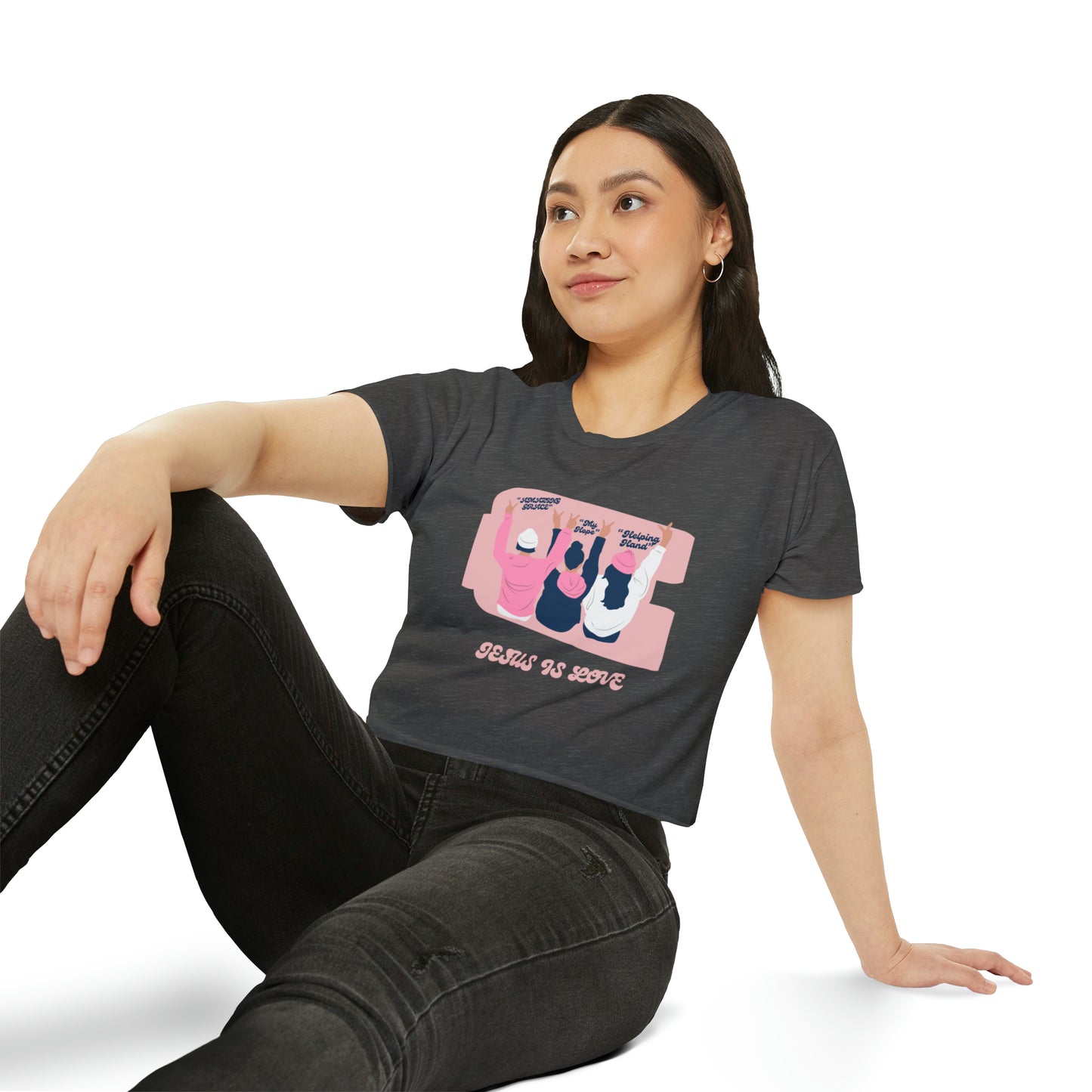 Jesus is Love Women's Festival Crop Top