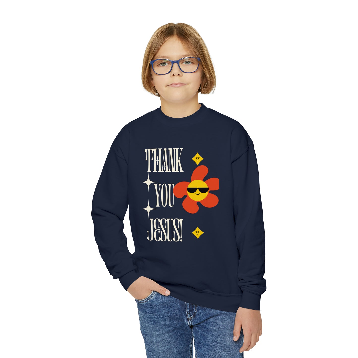 Thank You Jesus Youth Crewneck Sweatshirt