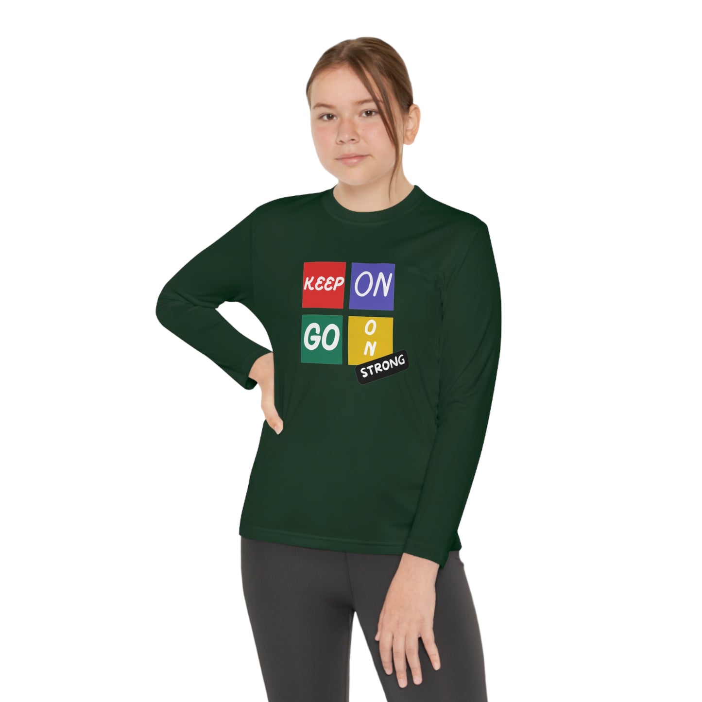 Keep Going Strong Youth Long Sleeve Competitor Tee