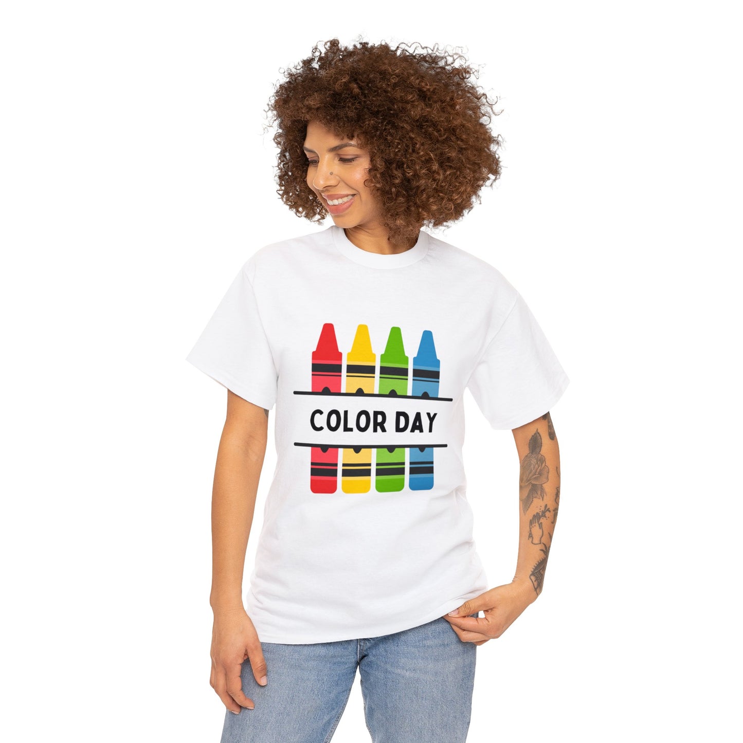 Color Day Unisex Heavy Cotton Tee Inspire Learning and Fun for Teachers and Children