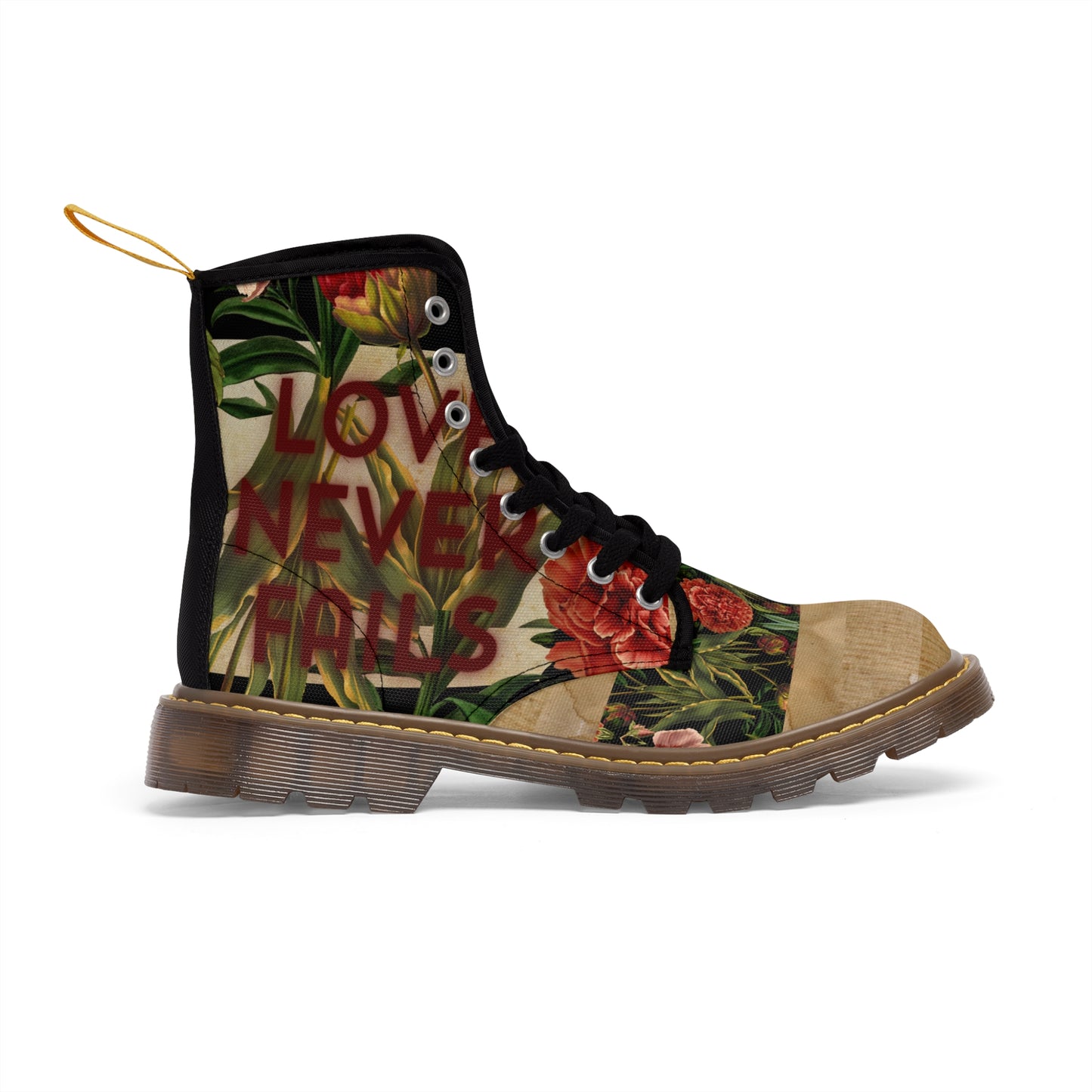 Women's Canvas Boots - Love Never Fails