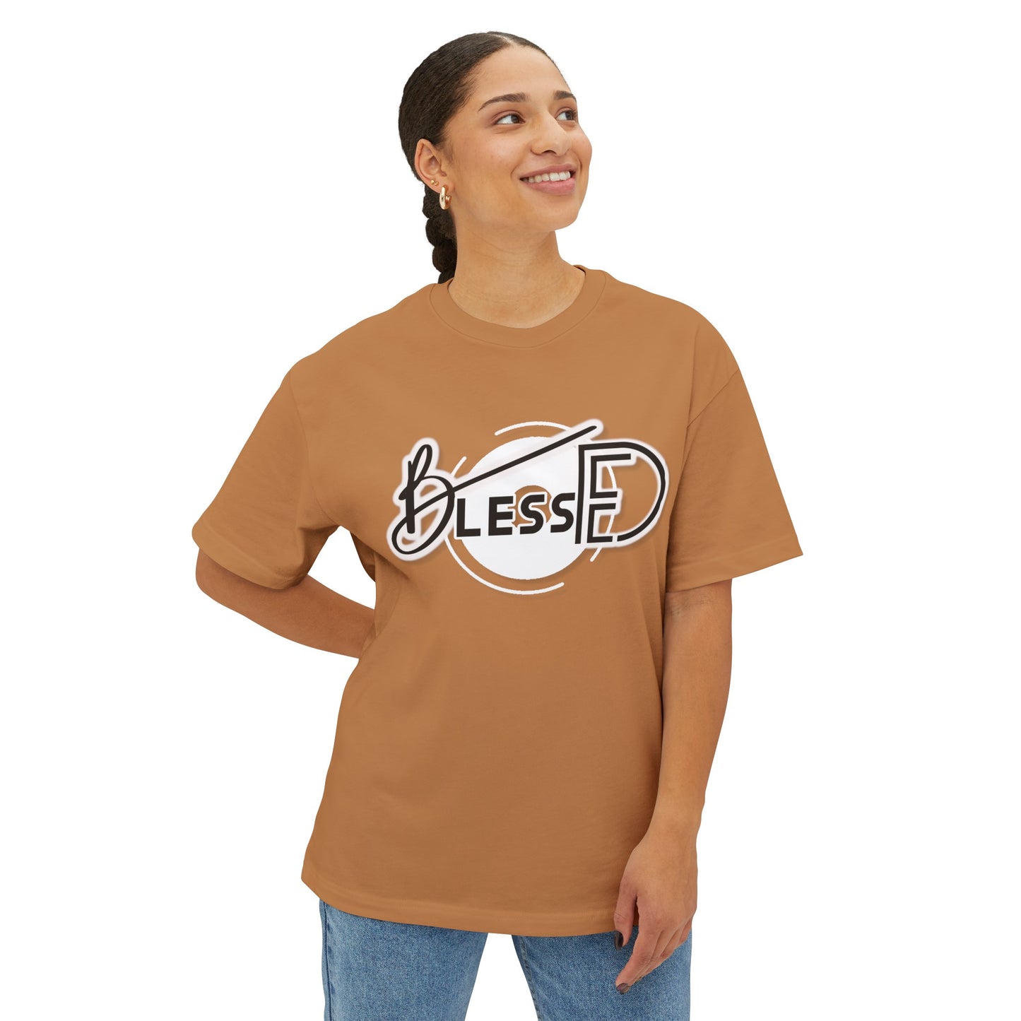 Unique Blessed Design Unisex Boxy Tee