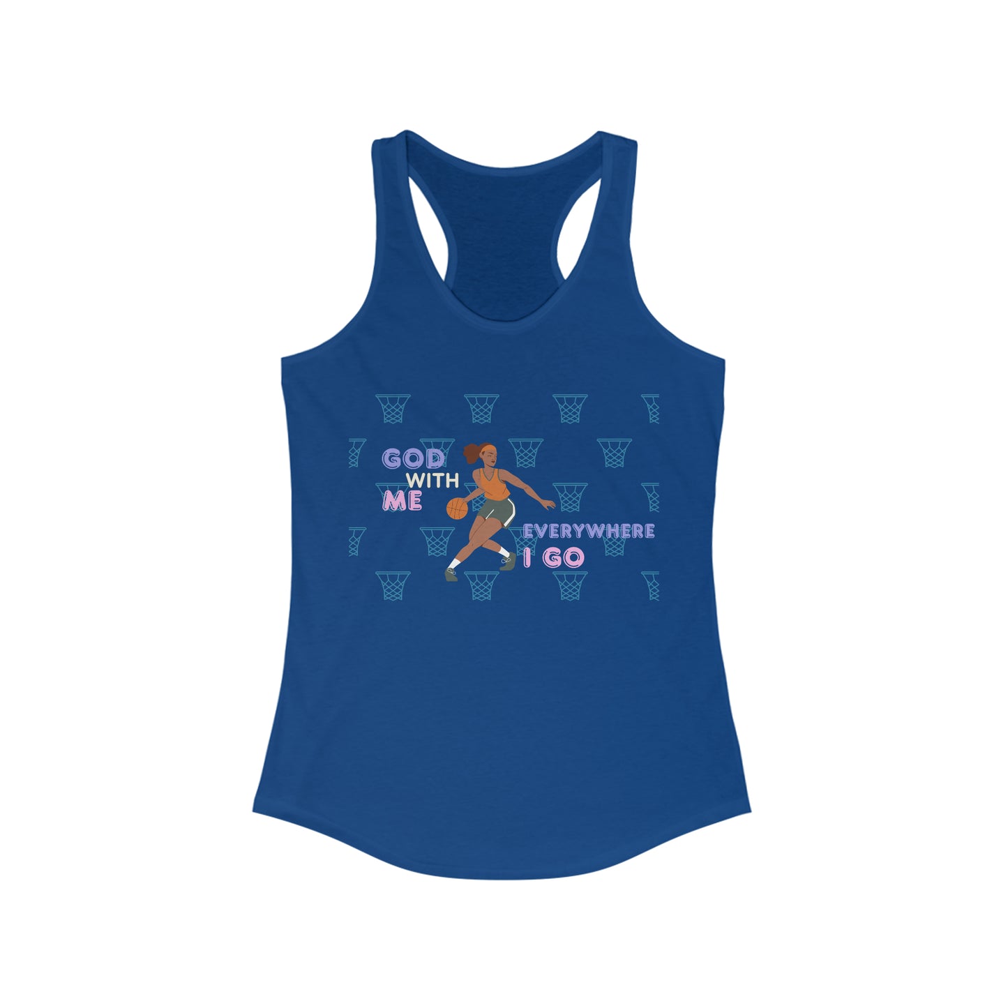 God With Me Women's Ideal Racerback Tank