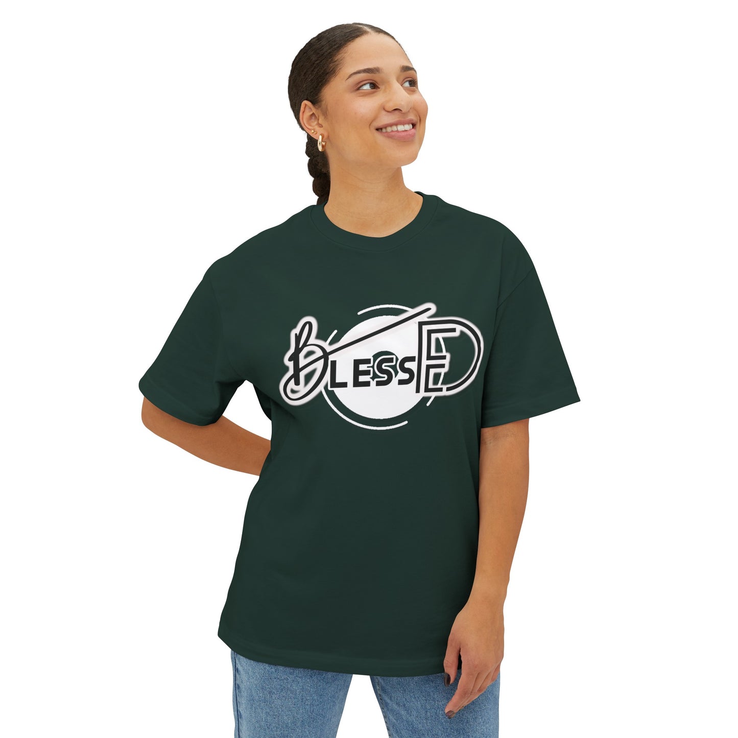 Unique Blessed Design Unisex Boxy Tee