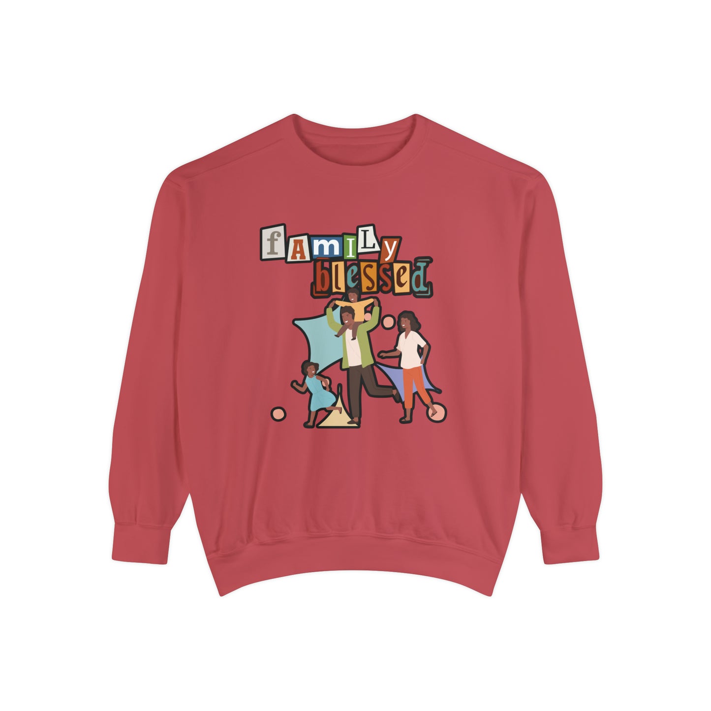 Celebrate Family Unity: Blessed Family Unisex Garment-Dyed Sweatshirt