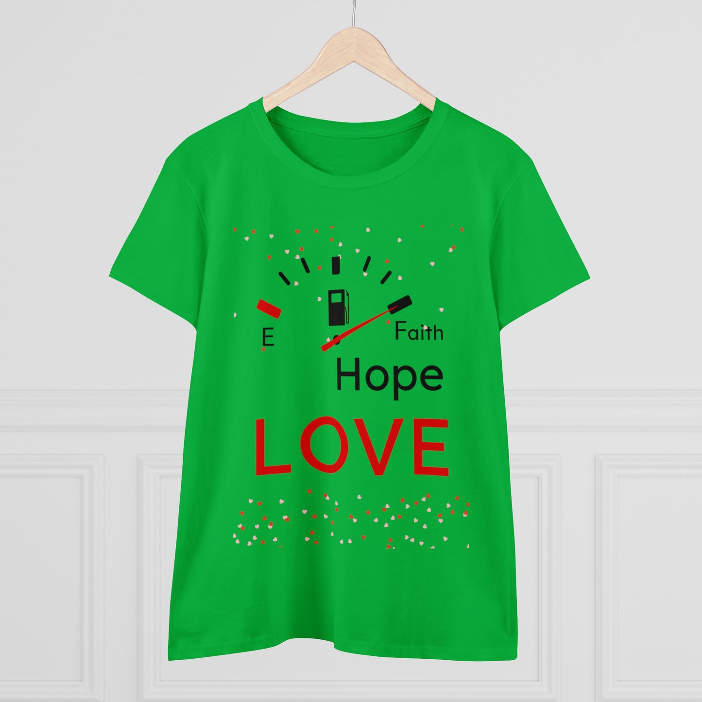 Faith Hope Love Fuel Women's Midweight Cotton Tee