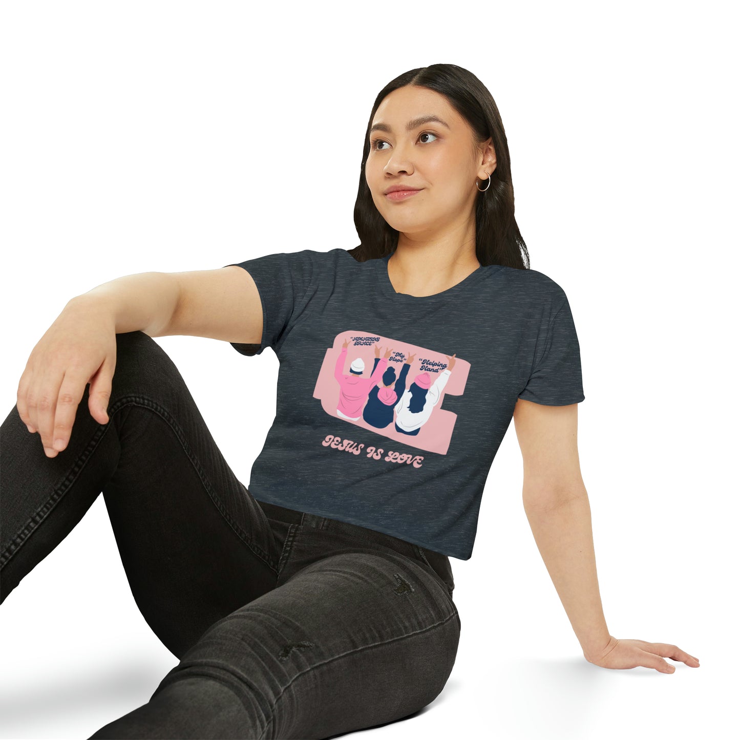 Jesus is Love Women's Festival Crop Top