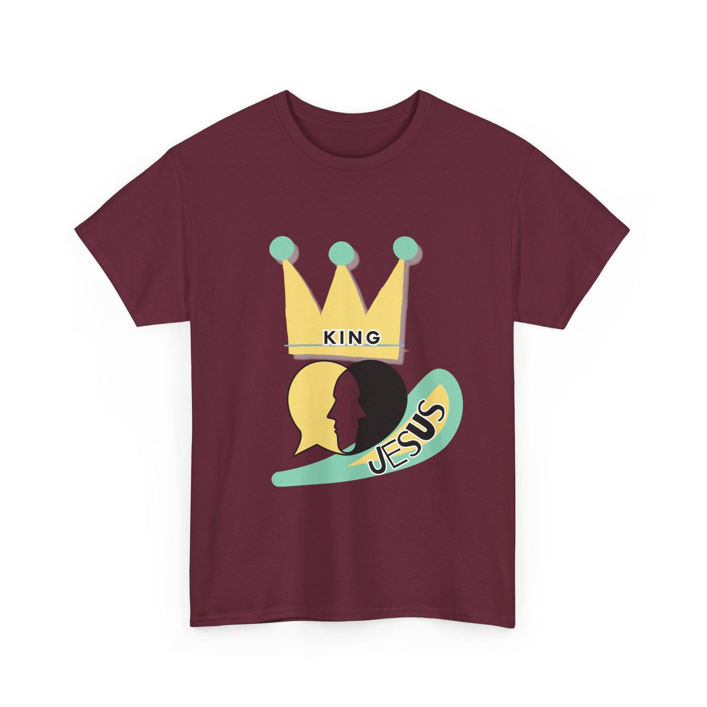 King Jesus Heart Face Unisex Heavy Cotton Tee