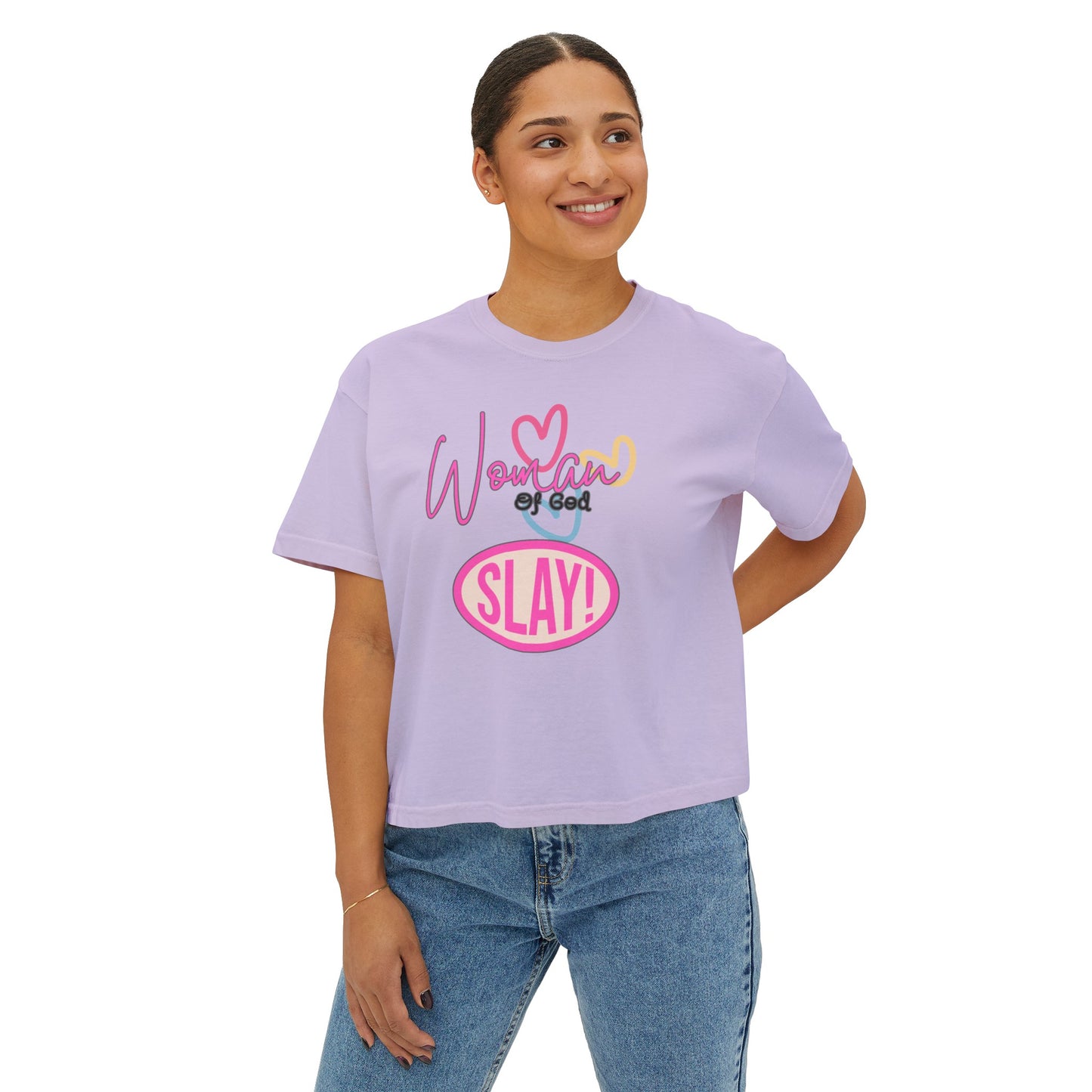Woman of God Slay Women's Boxy Tee