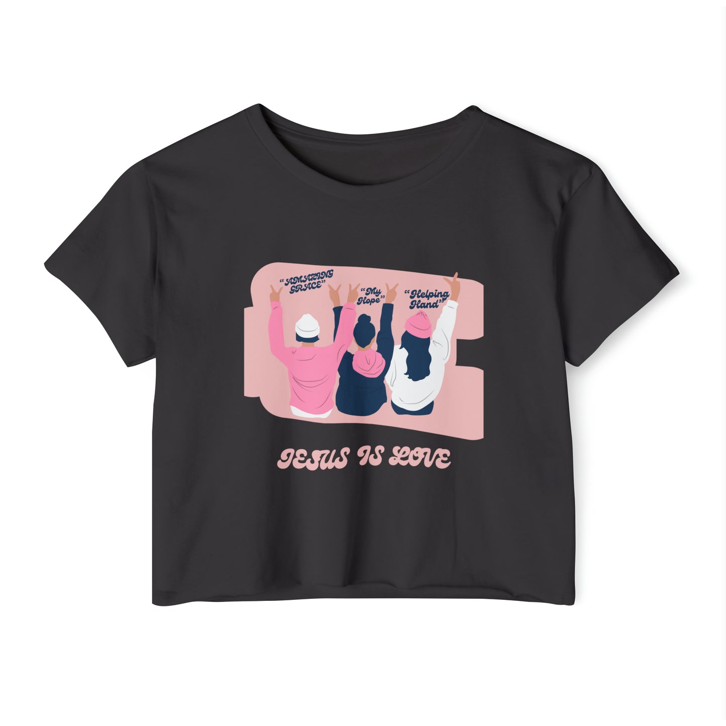 Jesus is Love Women's Festival Crop Top