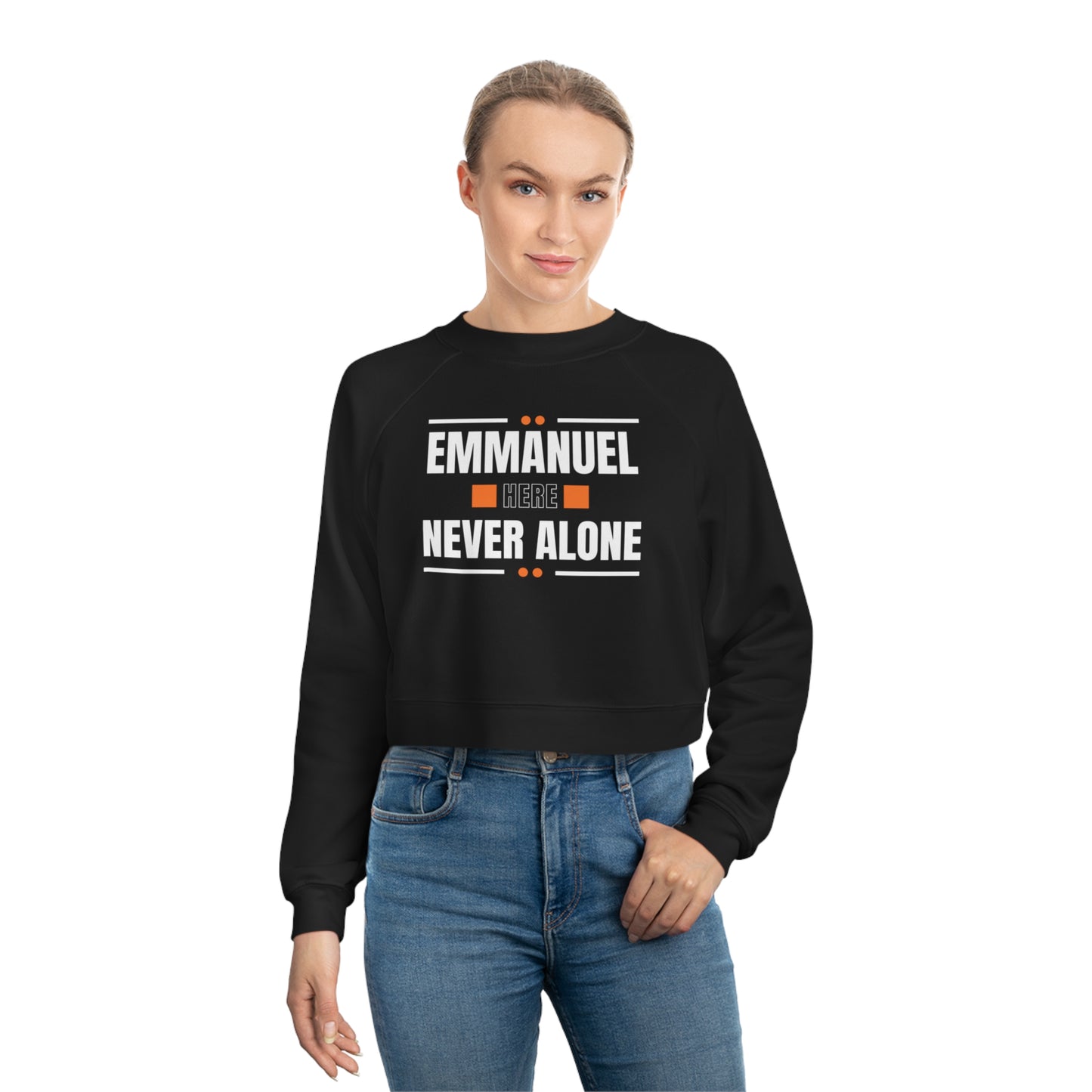 Emmanuel Here Women's Cropped Fleece Pullover
