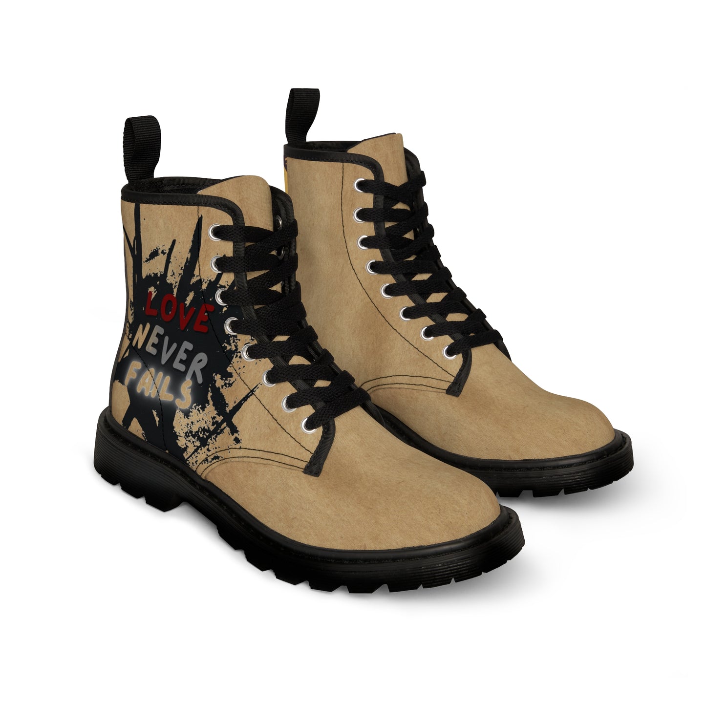 Love Never Fails Men's Canvas Boots