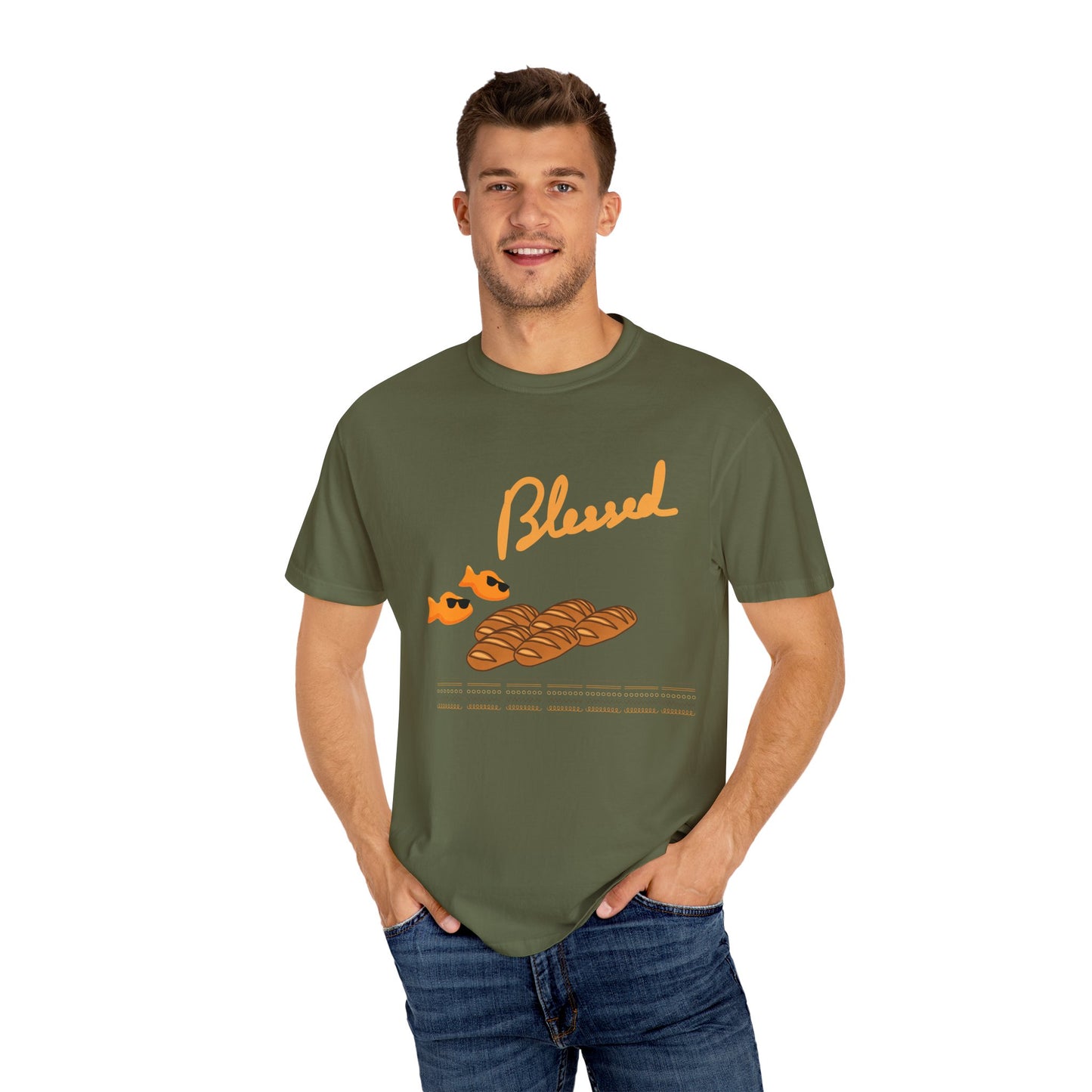 Blessed 2 fish & 5 Loaves T-Shirt ā Christian Design | Comfort Colors 1717