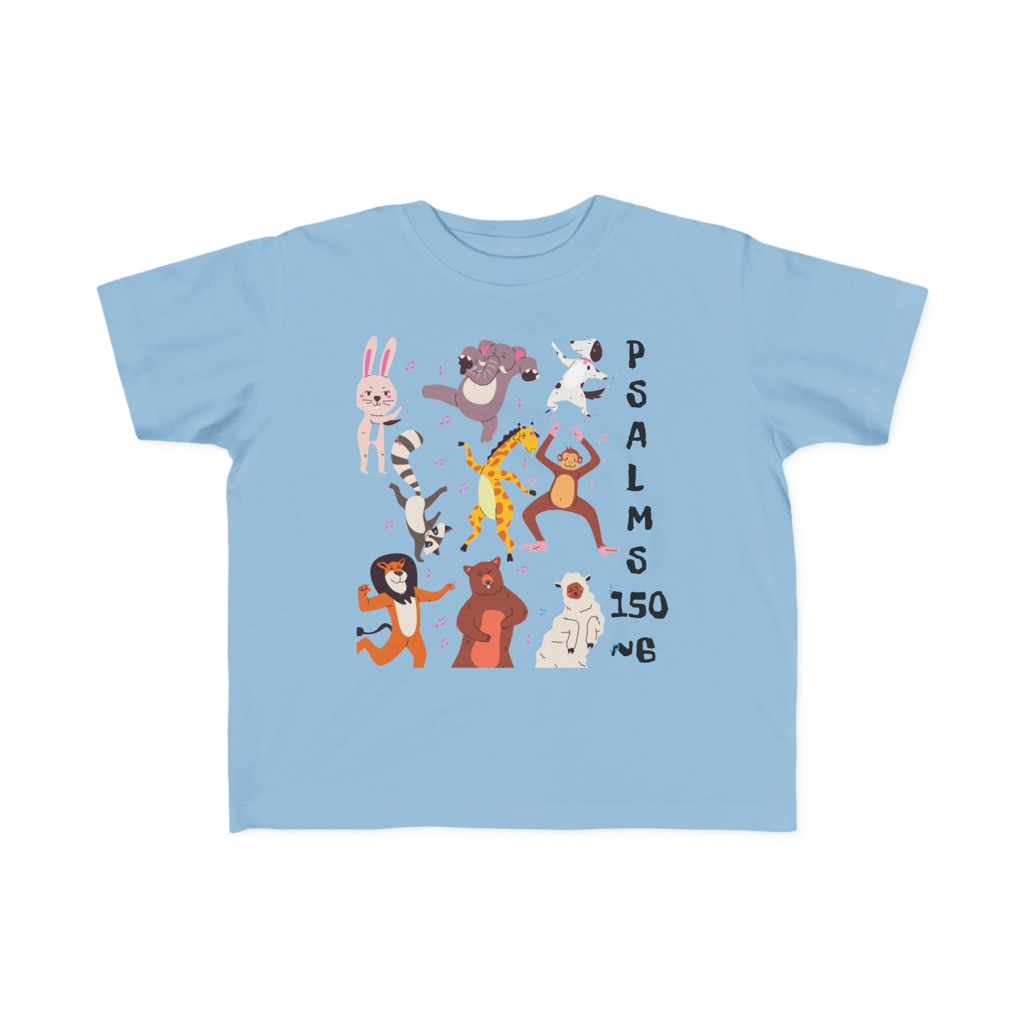 Party Animals Psalms 150~6 Toddler's Fine Jersey Tee