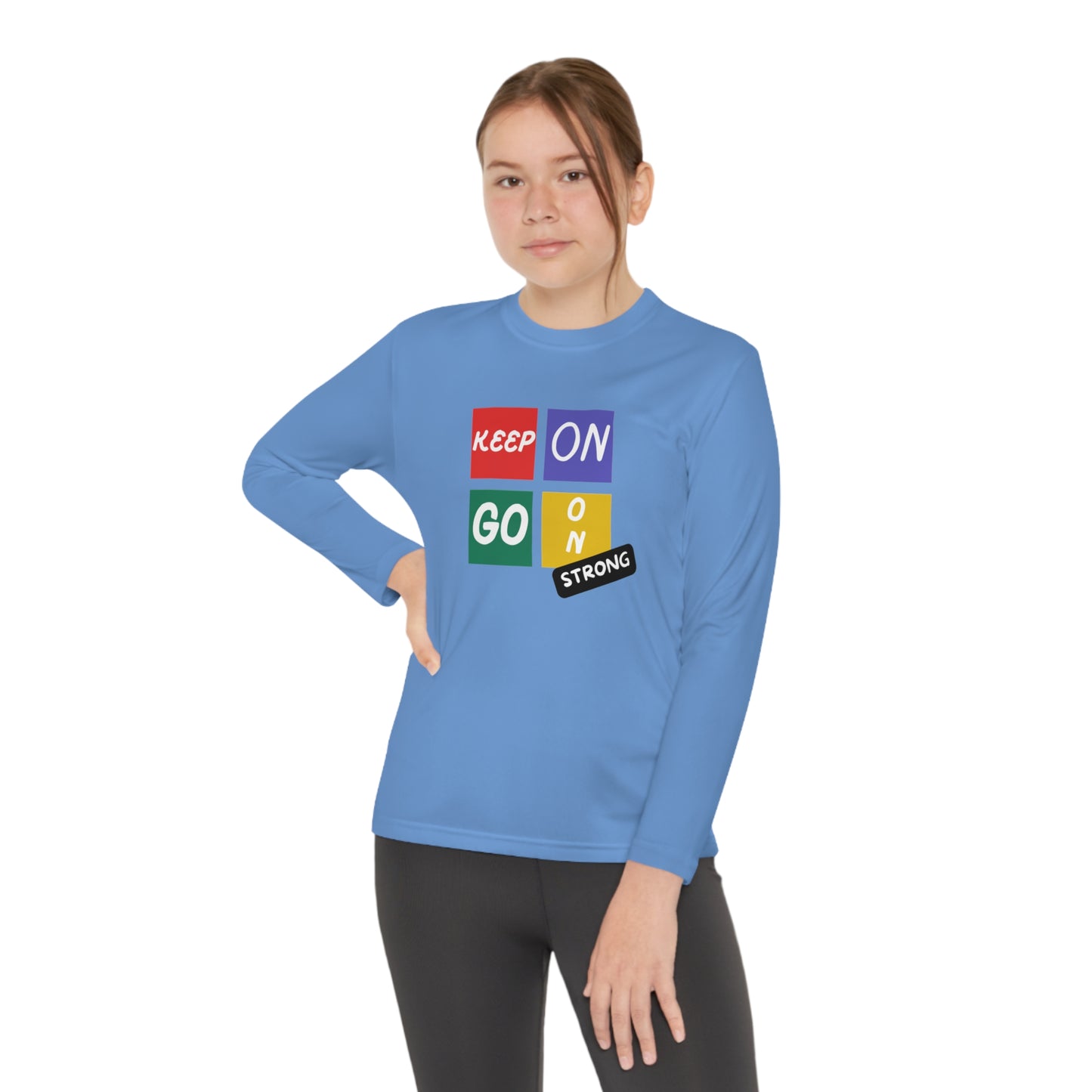 Keep Going Strong Youth Long Sleeve Competitor Tee