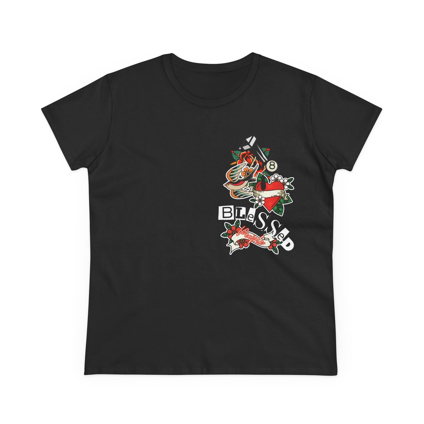 Vintage-Inspired Blessed Women's Midweight Cotton Tee