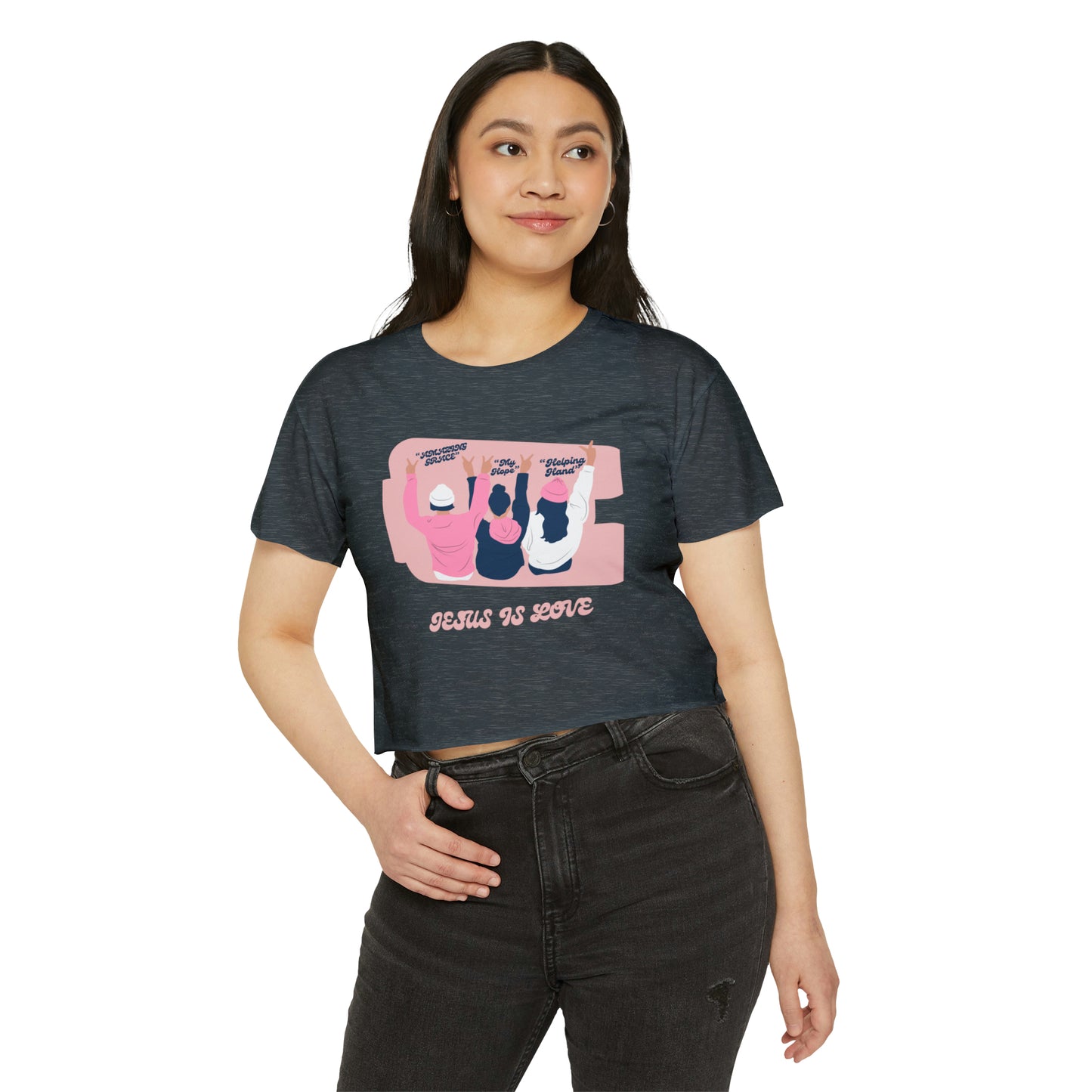 Jesus is Love Women's Festival Crop Top