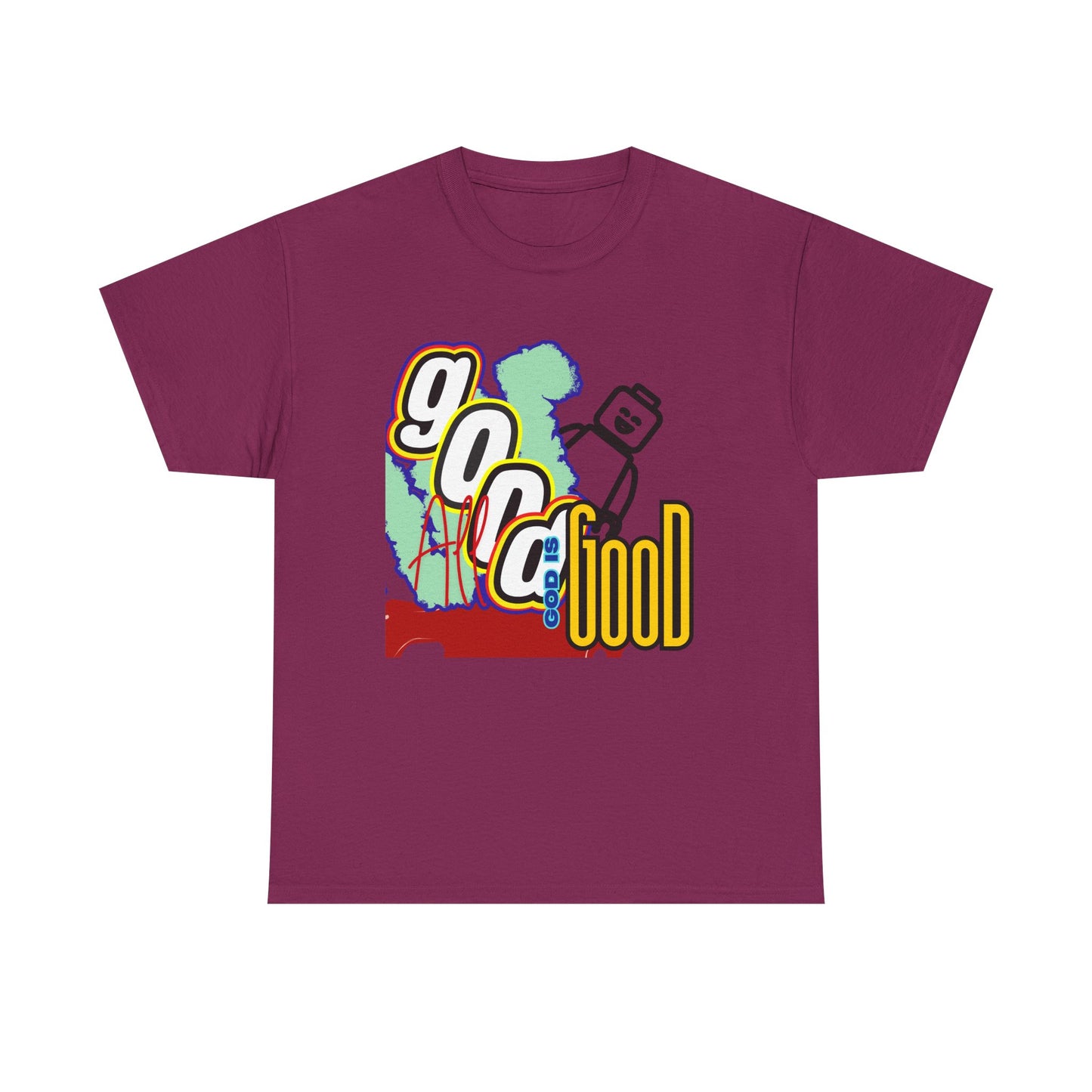 All Good God is Good" Lego Inspired T-Shirt - Fun and Creative Faith-Based Apparel
