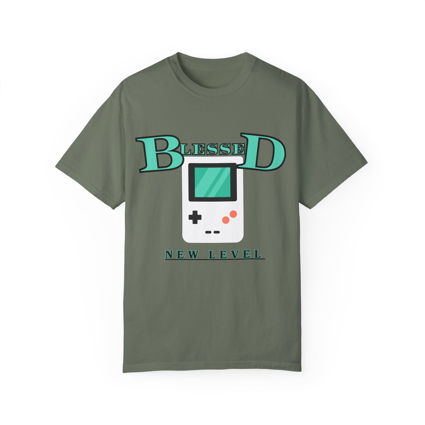 Blessed New Level Gameboy T-Shirt | Comfort Colors 1717 – Christian Graphic Tee