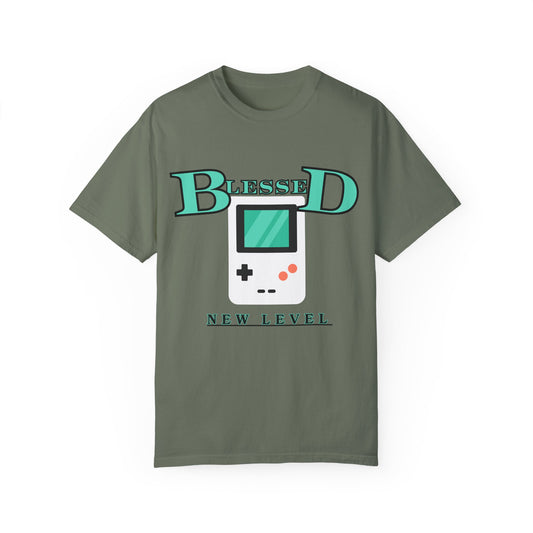 Blessed New Level Gameboy T-Shirt | Comfort Colors 1717 – Christian Graphic Tee