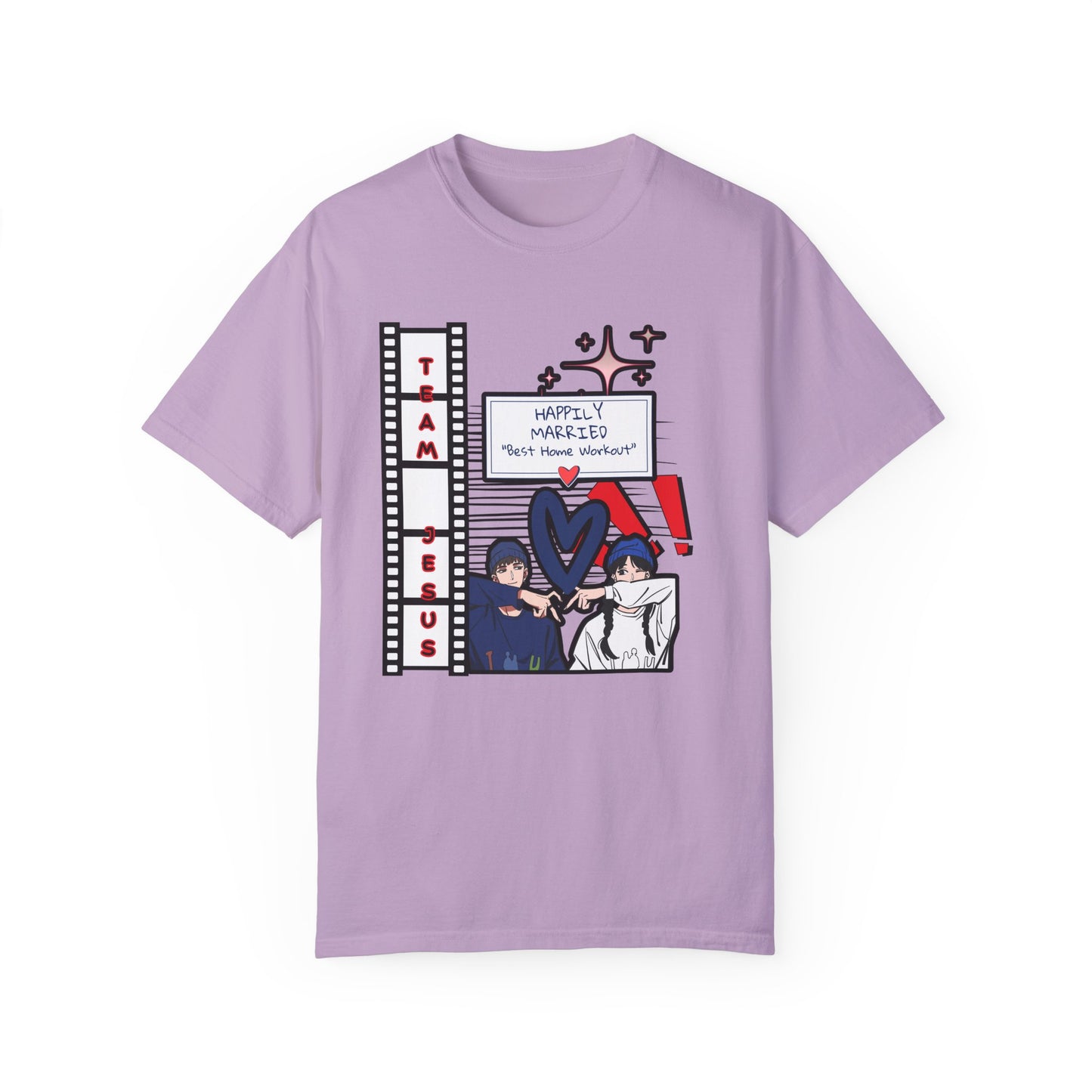 Home Gym Workout Happily Married Anime Love Team Jesus Tee Shirt