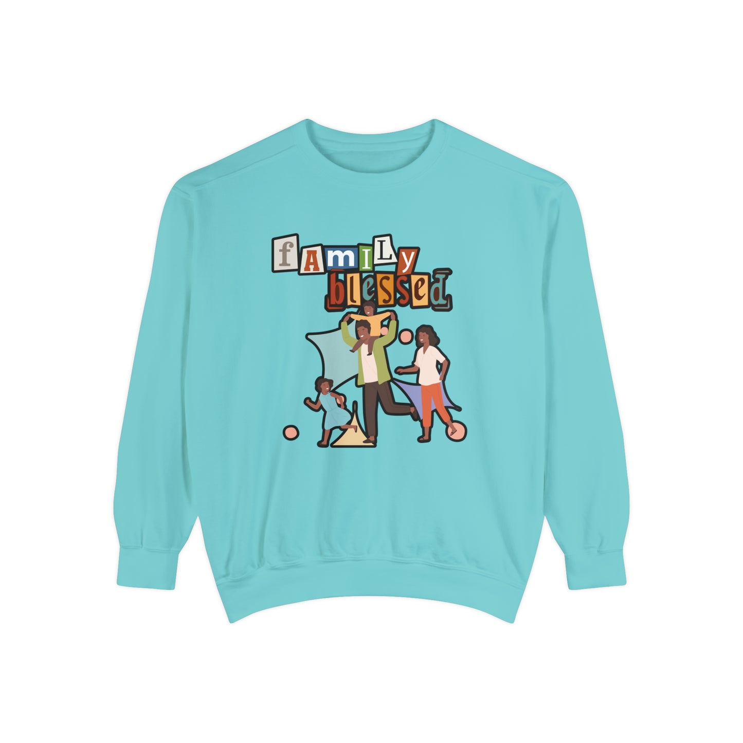 Celebrate Family Unity: Blessed Family Unisex Garment-Dyed Sweatshirt