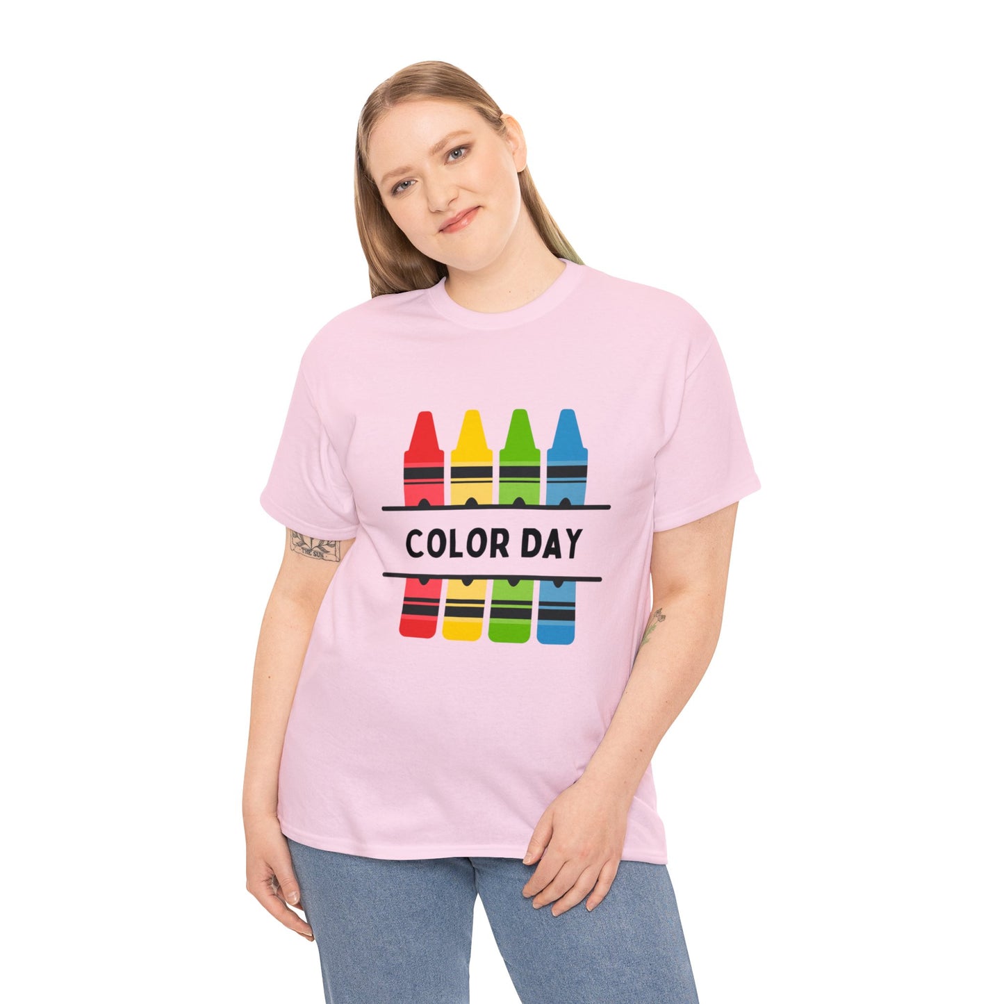 Color Day Unisex Heavy Cotton Tee Inspire Learning and Fun for Teachers and Children