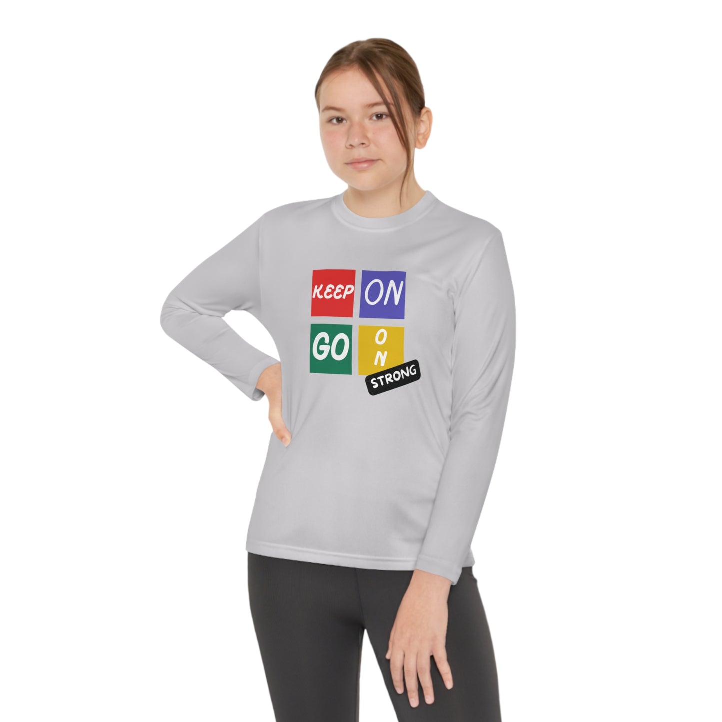Keep Going Strong Youth Long Sleeve Competitor Tee