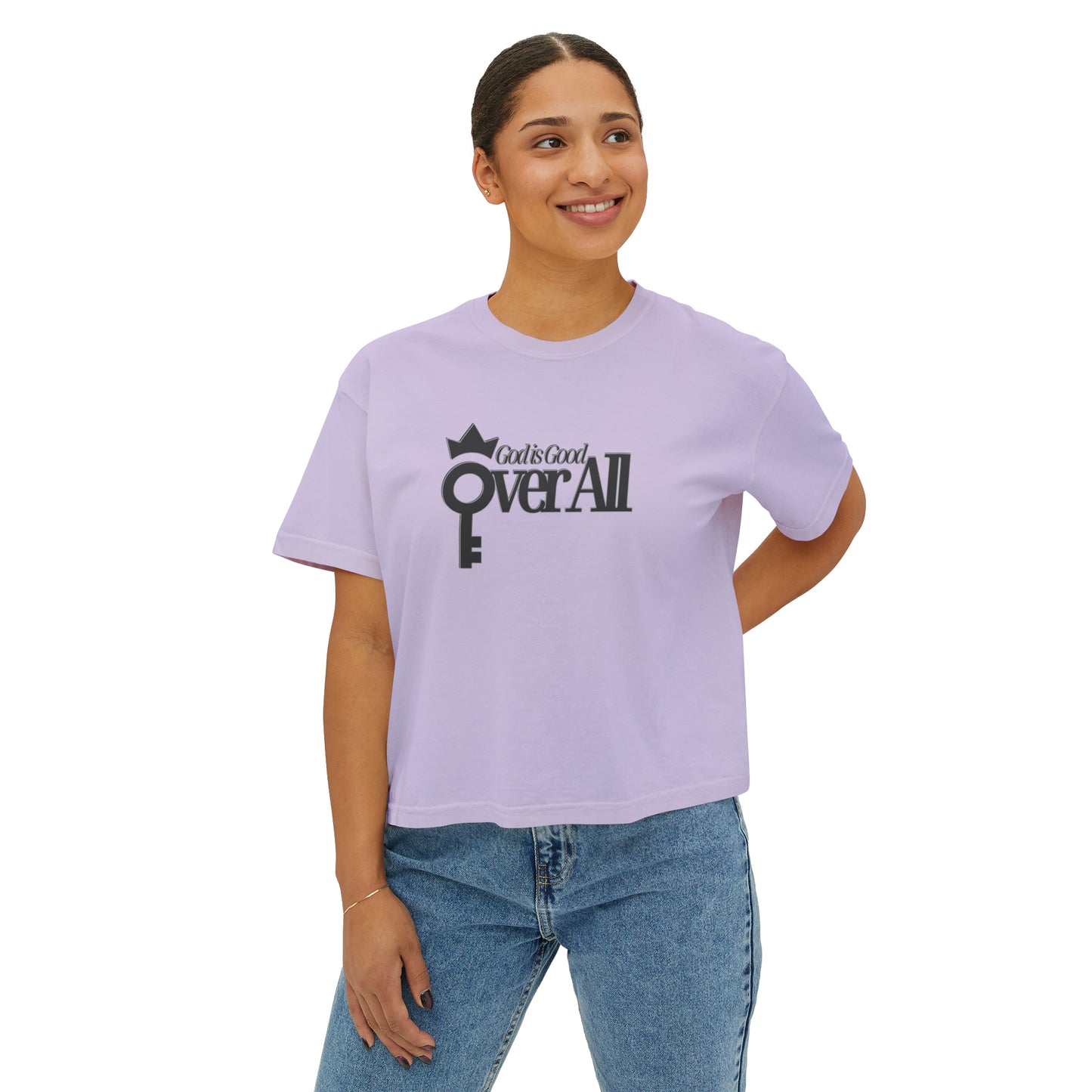 Oh Yeah Divine Goodness: God is Good Over All Women's Boxy Tee
