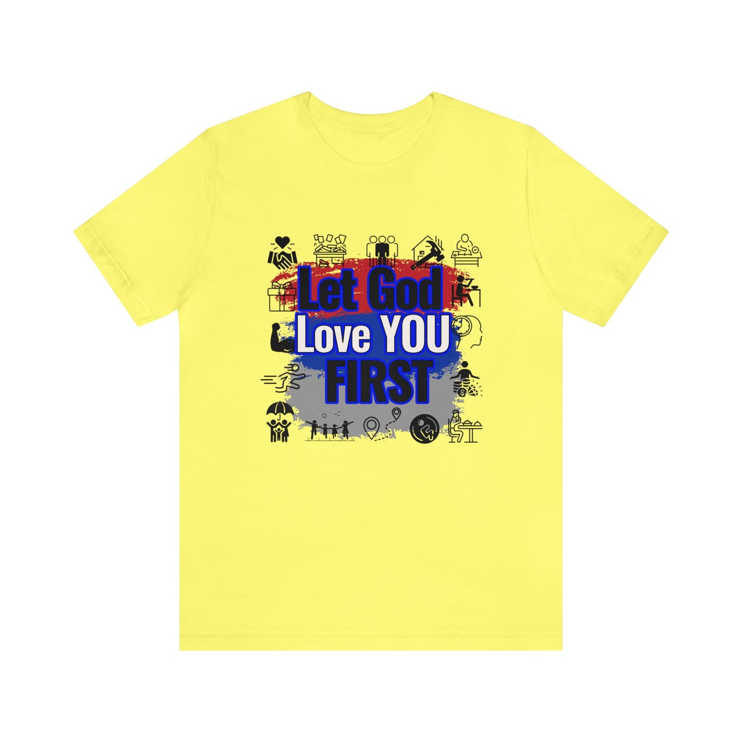 God's Love First Soft Cotton Tee | Quality Print Lightweight Fabric | Breathable 100% Airlume Combed Cotton