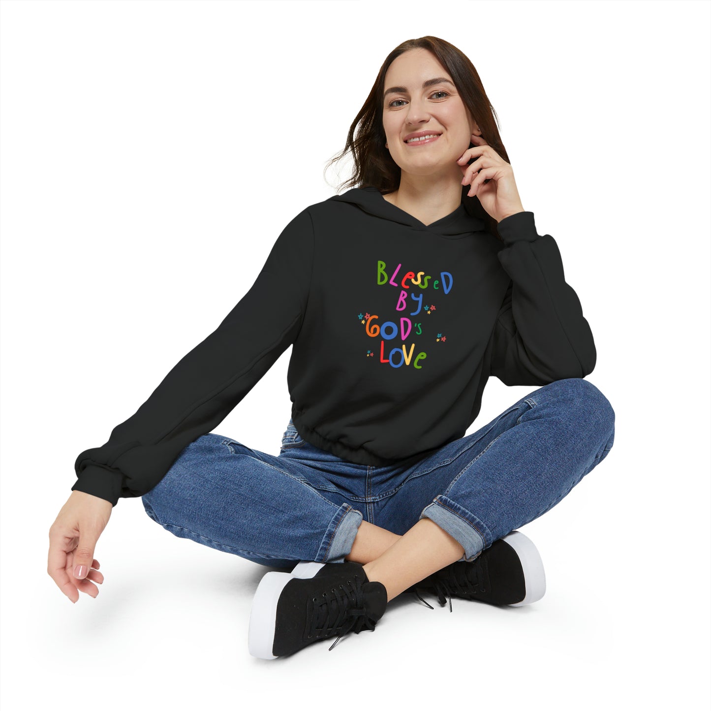 God's Love Women's Cinched Bottom Hoodie