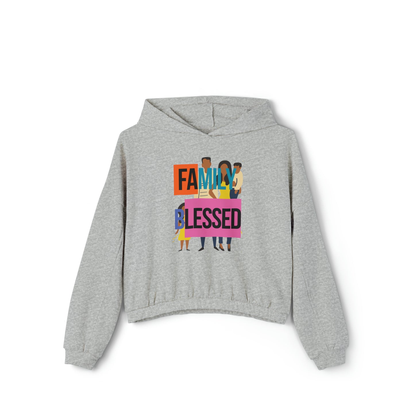 Togetherness unity family blessed love support strength family blessed bond love us together Family Blessed Women's Cinched Bottom Hoodie