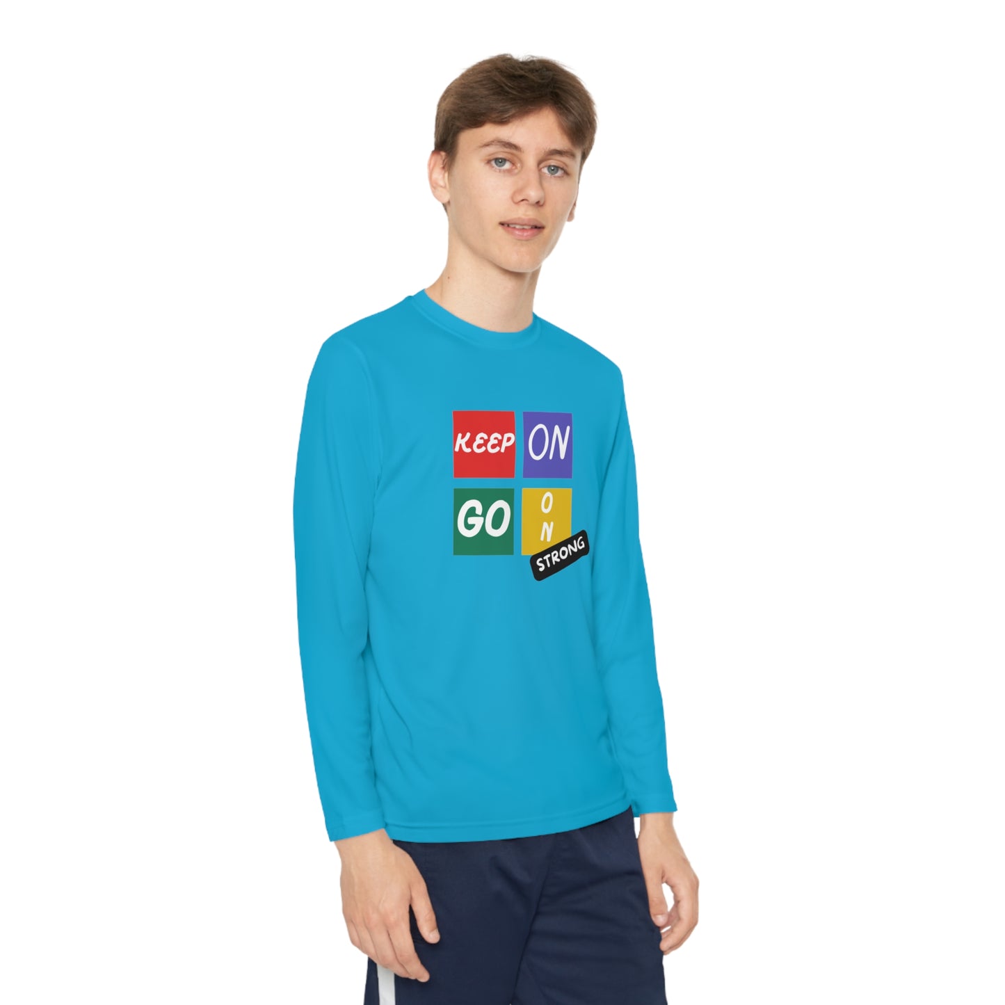 Keep Going Strong Youth Long Sleeve Competitor Tee