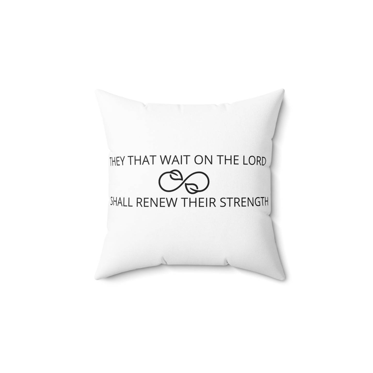 Wait on The Lord Spun Polyester Square Pillow