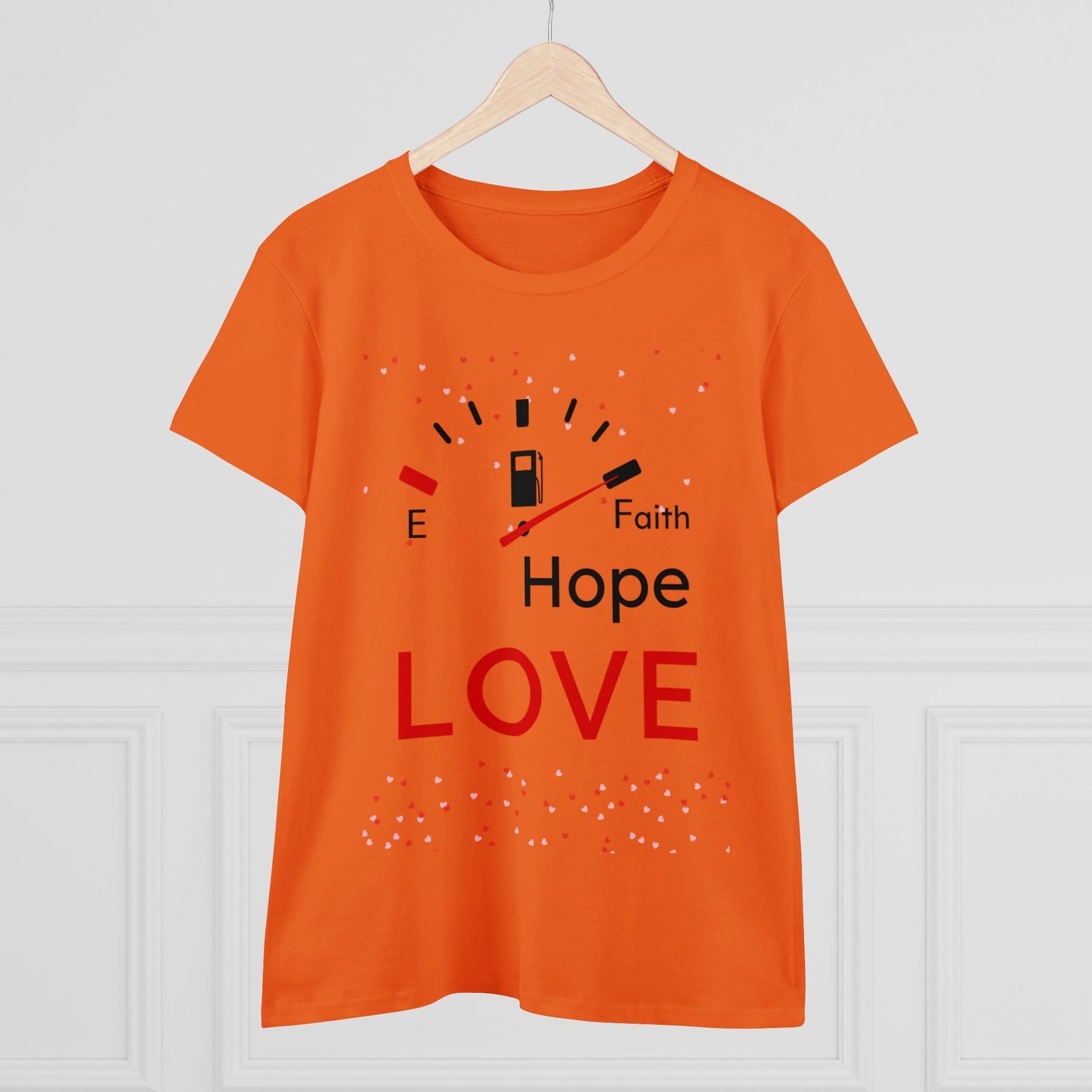 Faith Hope Love Fuel Women's Midweight Cotton Tee