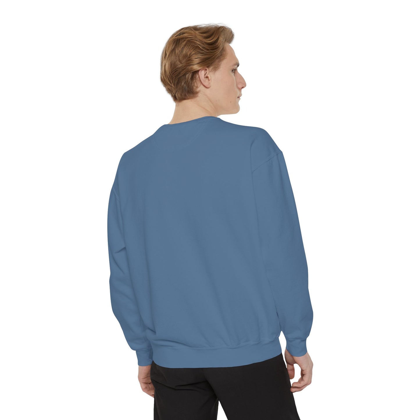 Garment-Dyed Sweatshirt Cozy Fall Autumn Give Thanks Graphic Llama