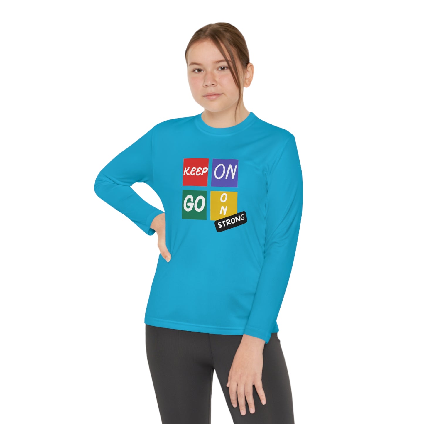 Keep Going Strong Youth Long Sleeve Competitor Tee