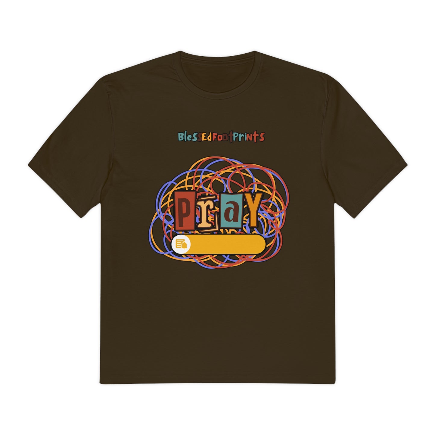 Vibrant "Pray" Tee with Captivating Abstract Background