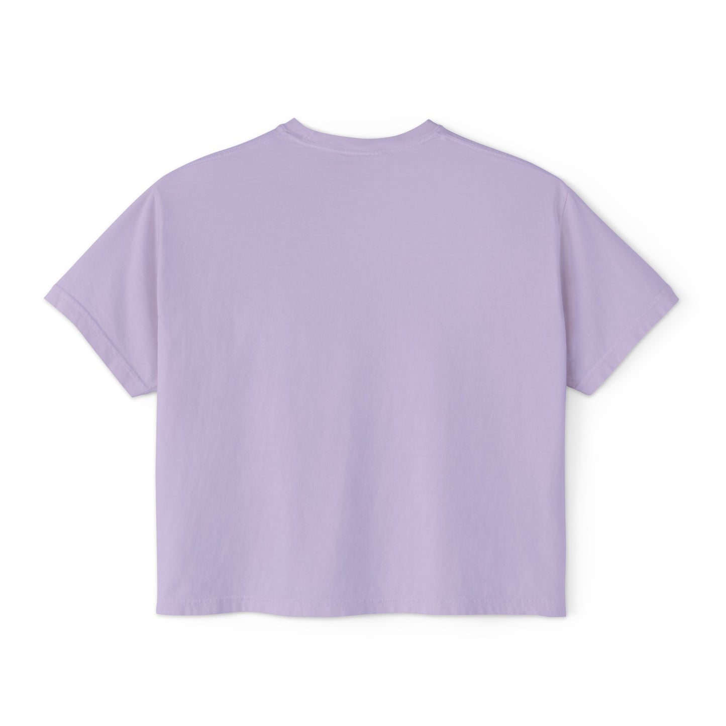 Women's Boxy Tee with Abstract Face Doodle Drawing - "PATIENCE"