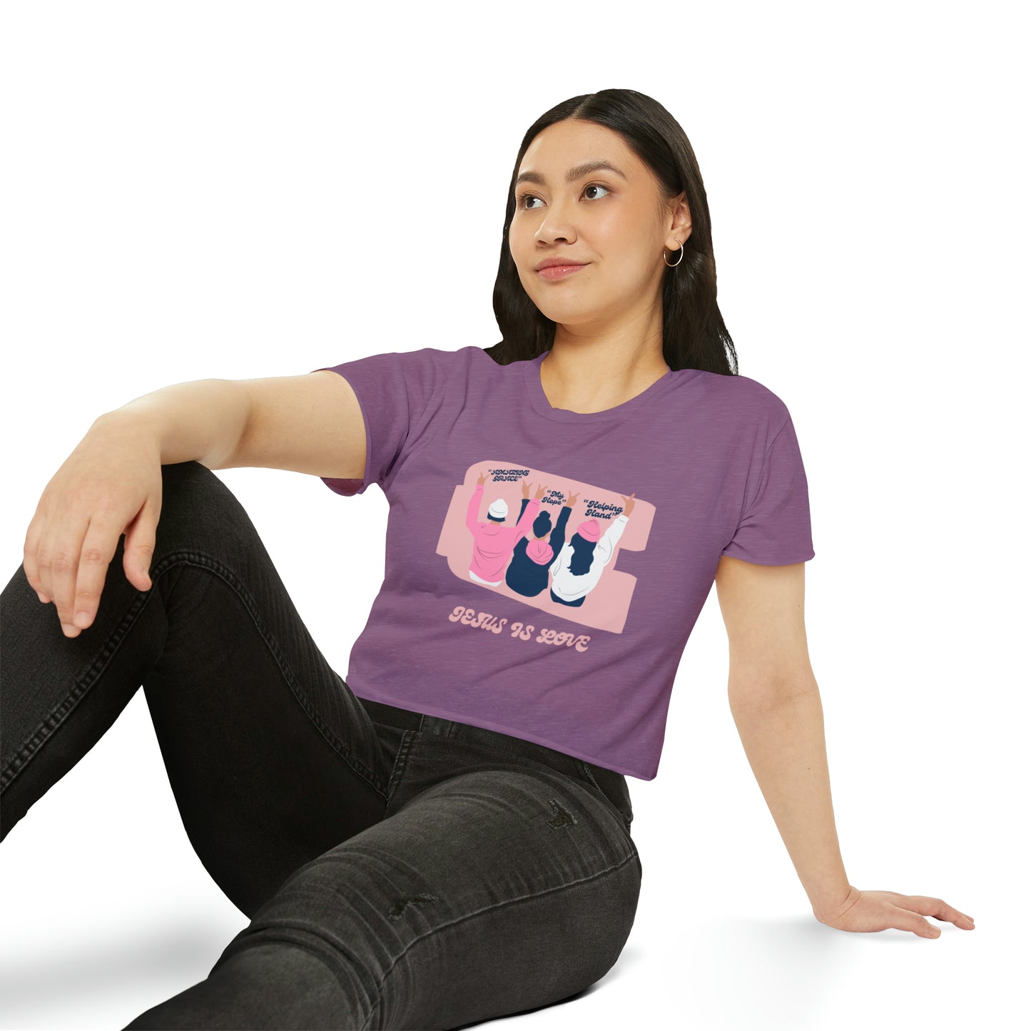 Jesus is Love Women's Festival Crop Top