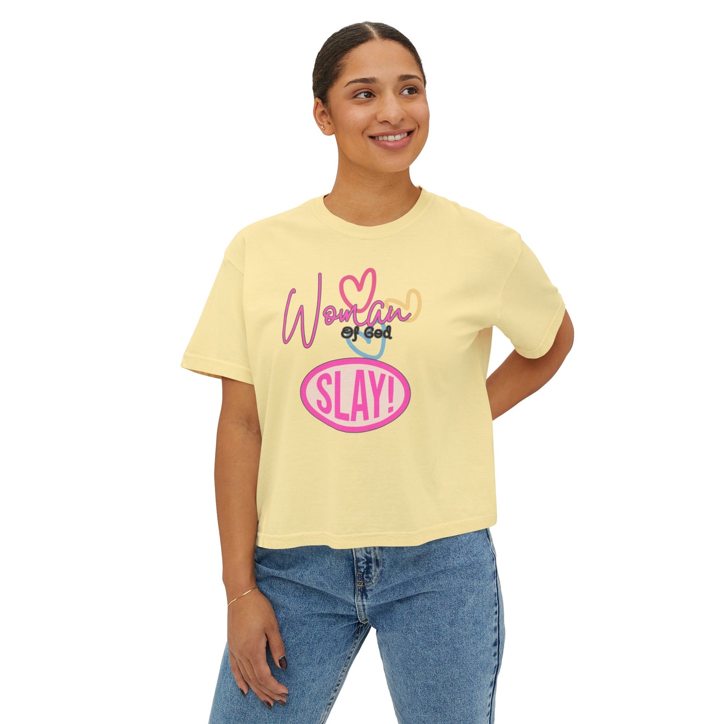 Woman of God Slay Women's Boxy Tee