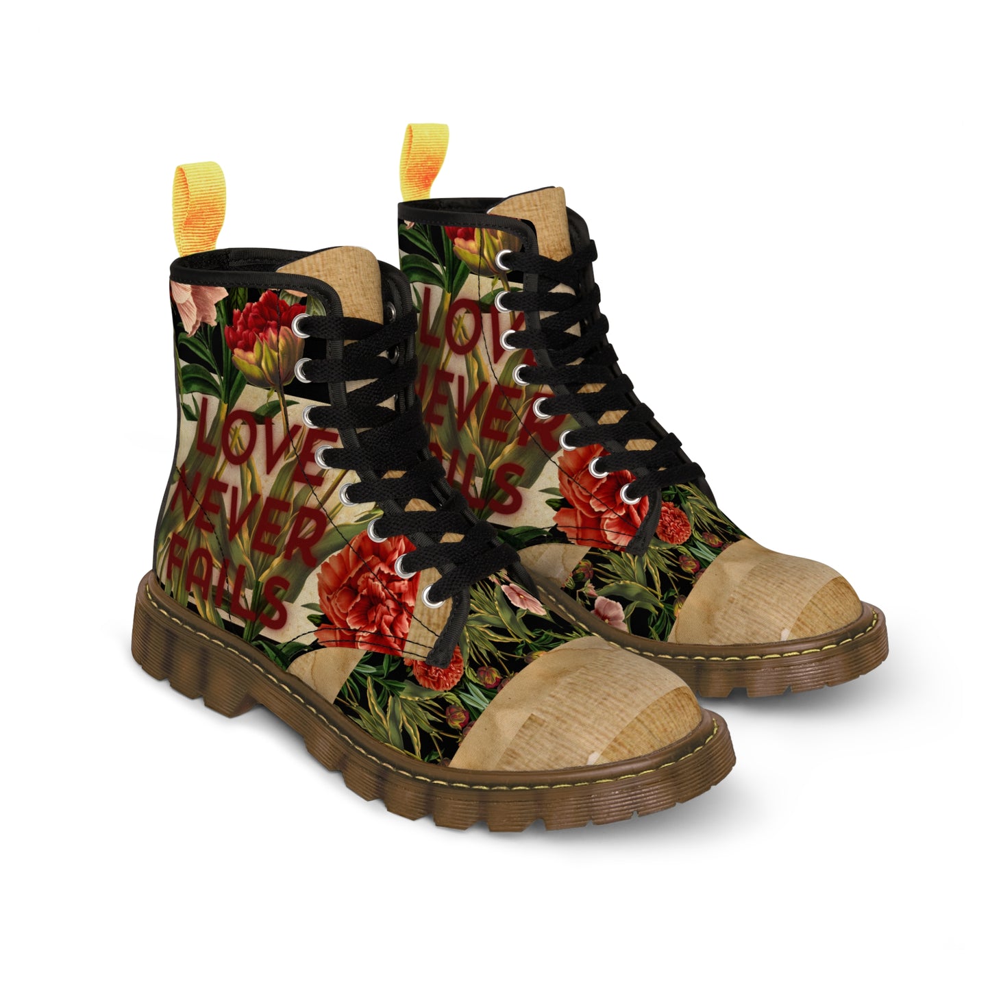 Women's Canvas Boots - Love Never Fails
